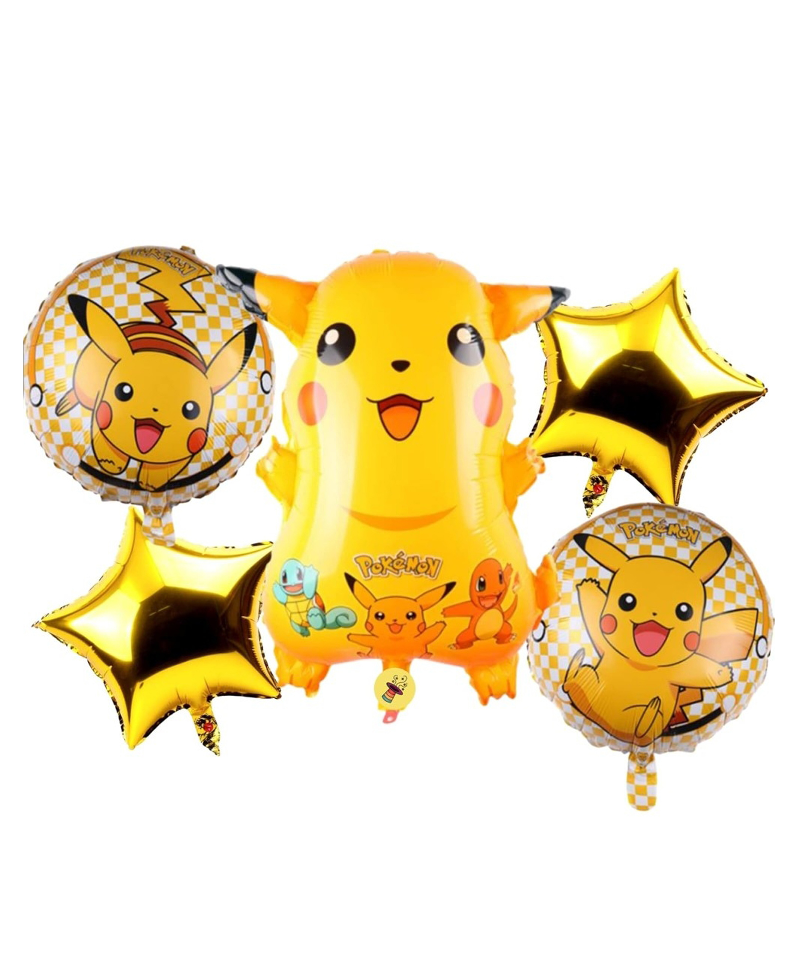 Bubble Trouble Pkachu themed Foil balloons Pack of 5-image-8