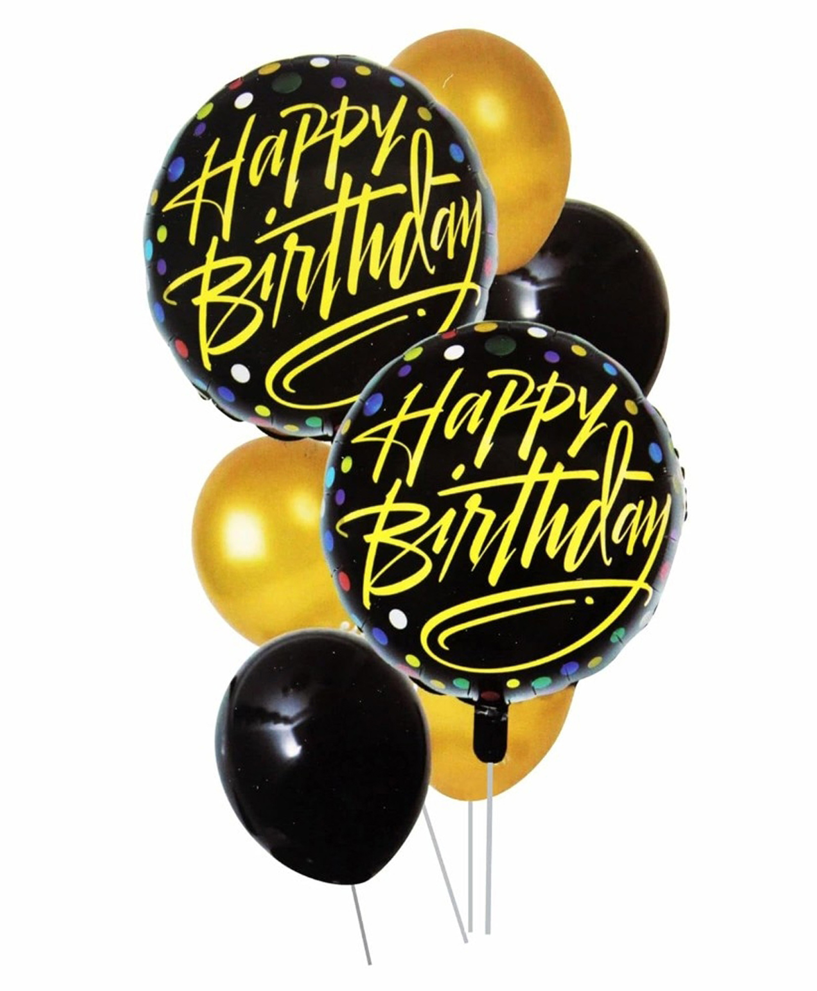 Bubble Trouble Multicolour themed Foil balloons Pack of 7-image-8