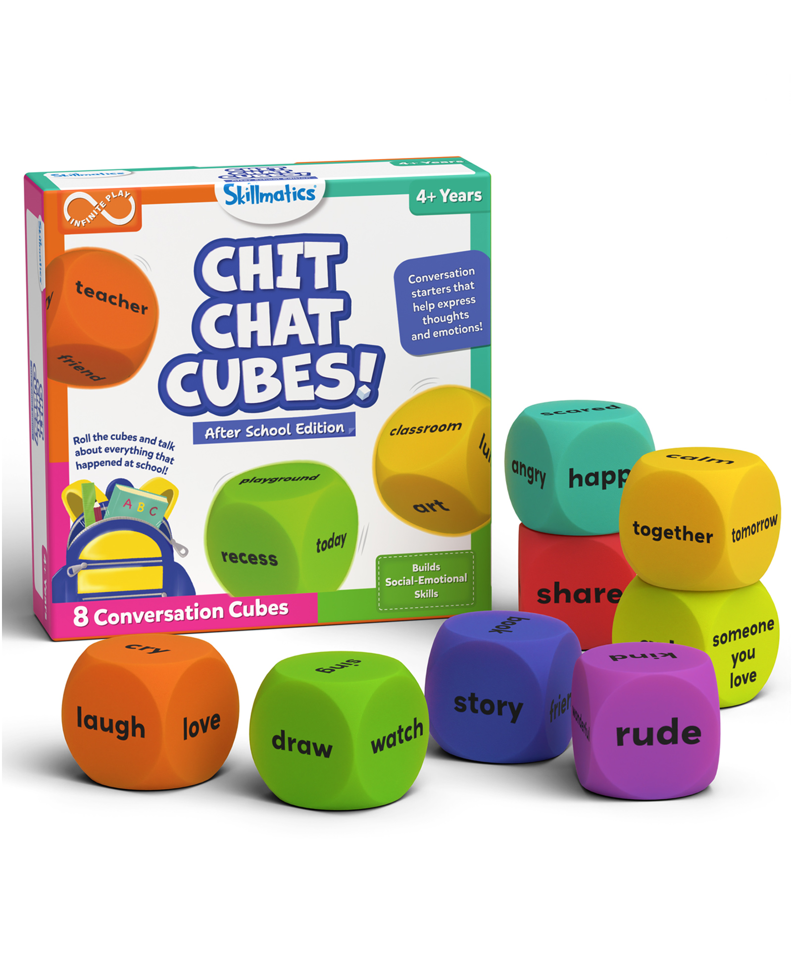 Skillmatics Conversation Cubes for Kids - 8 Wooden Cubes for Social-Emotional Learning, Classroom and Teacher Resources, Communication Skills. Educational Toy and Gift for Ages 4 and Up-picture-14