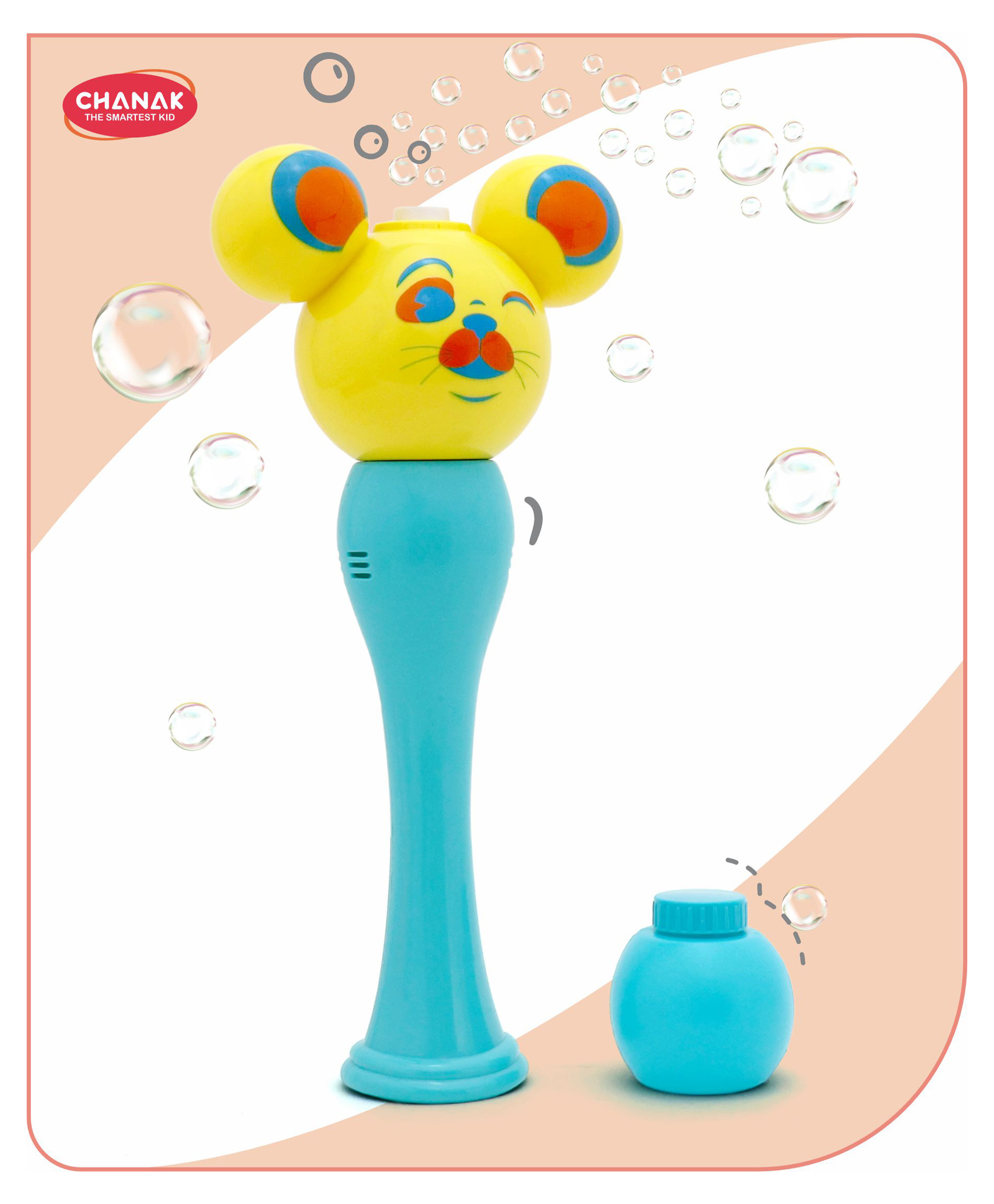 Aditi Toys Cat Face Bubble Machine Toy for Kids, Automatic Bubble Blower with Light, Bubble blast Includes 100ml Bubble Solution, Outdoor & Indoor Play For Boys Girls, Above 3+ Age BIS Approved (Blue)