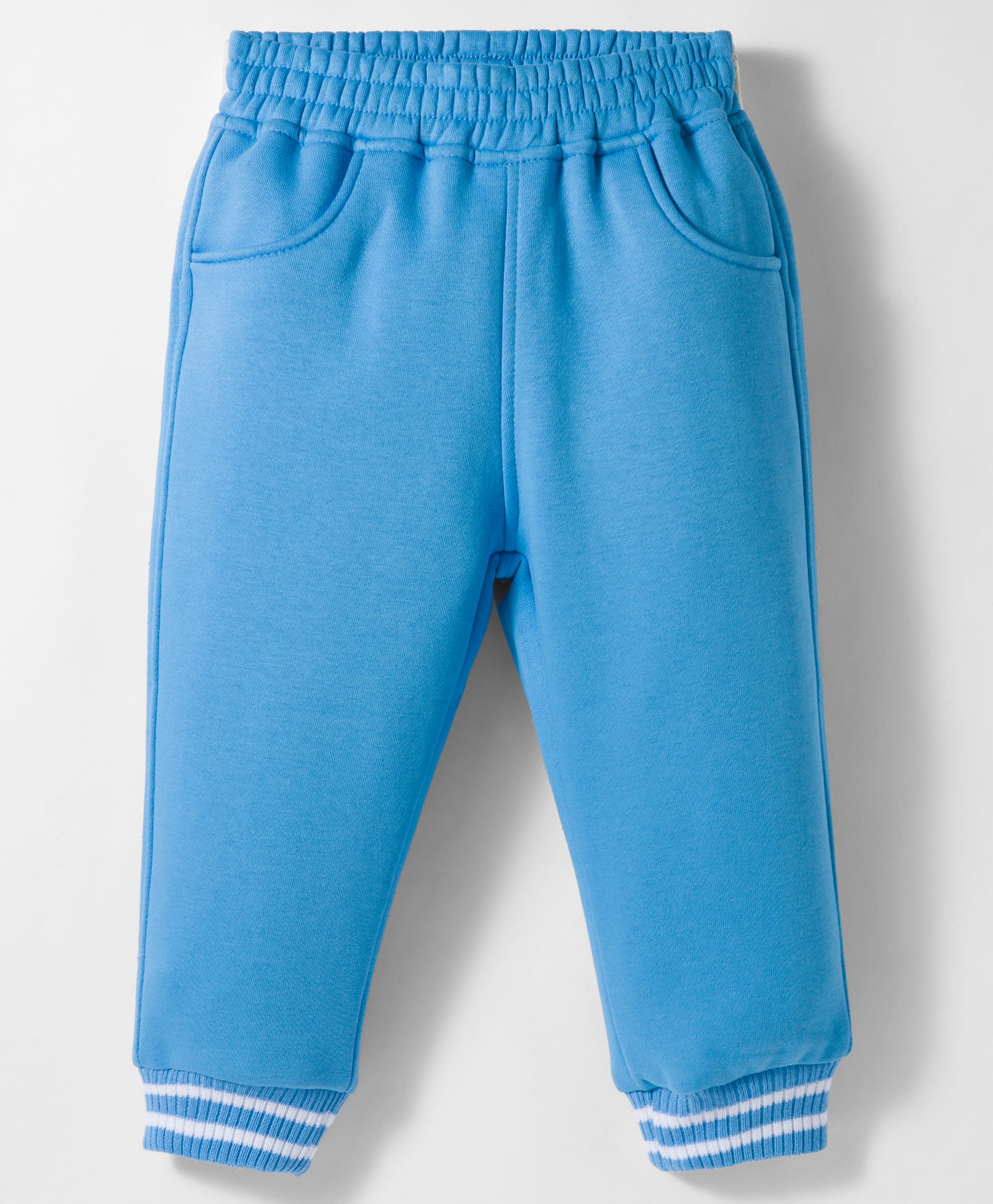 Little Kangaroos Knit Full Length Solid Colour Trouser Pant - Light Blue-picture-18