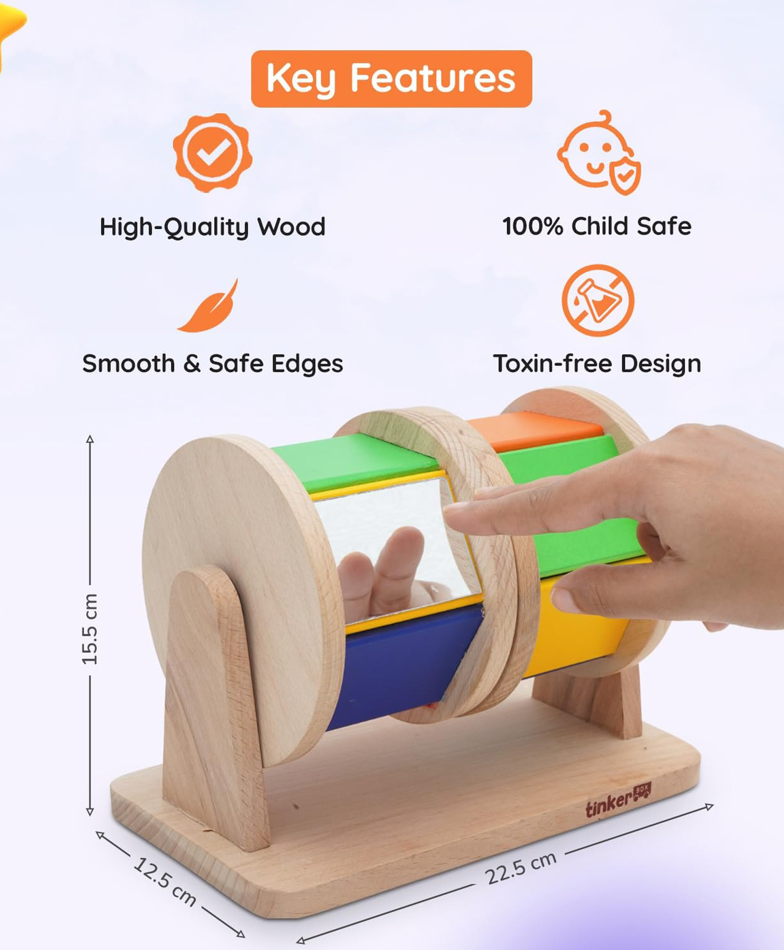TinkerBox Double Spinning Drum - Multicolor-image-7
