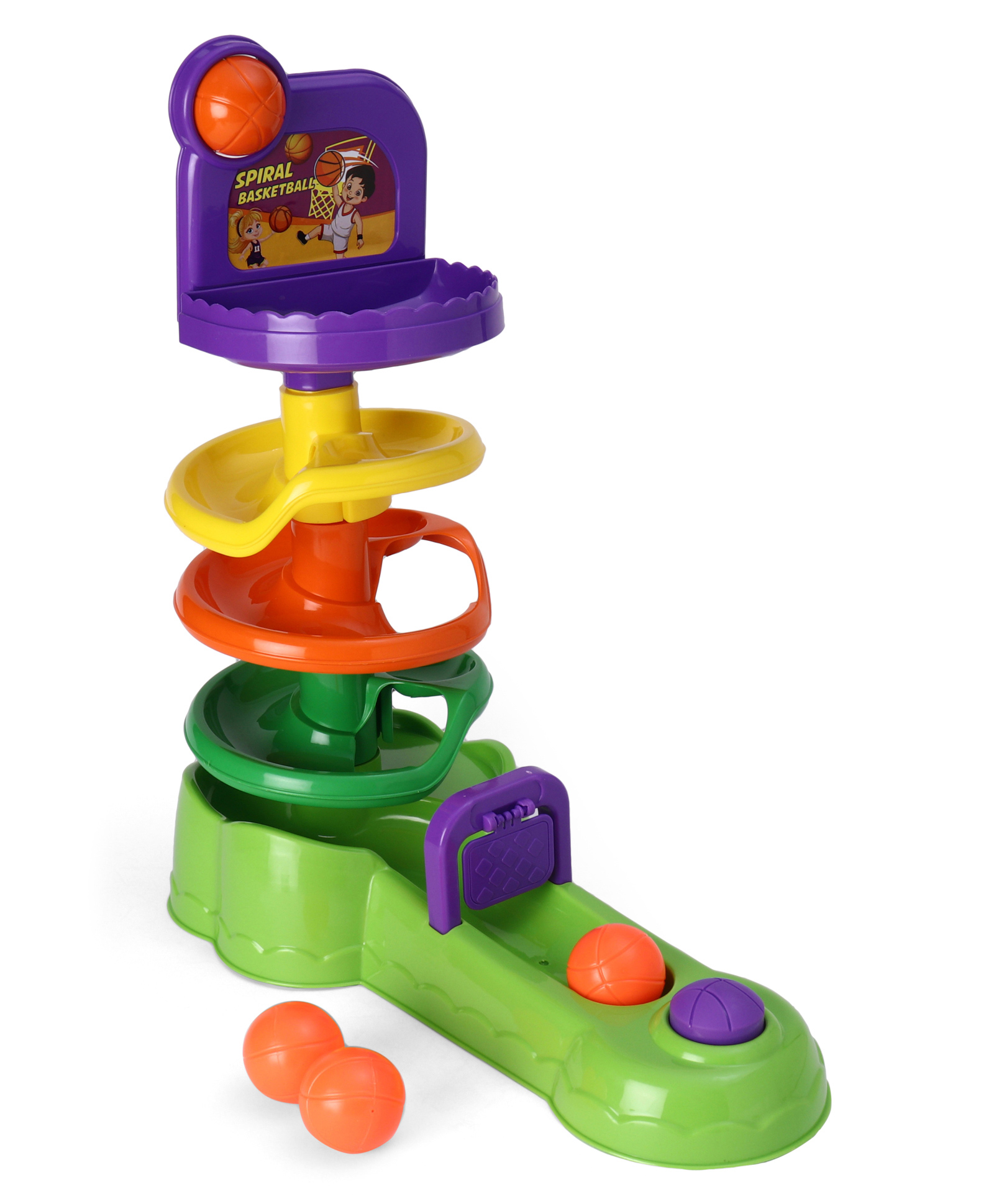 United Agencies Spiral Basketball With Push Button - Multicolor-image-15