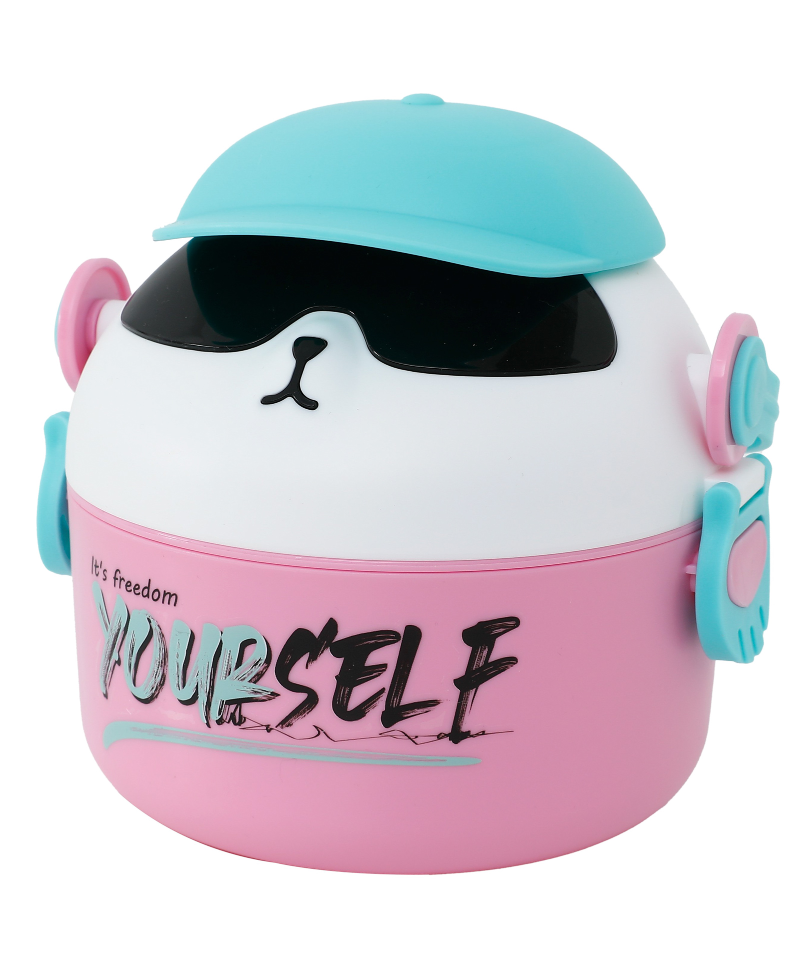 Kids Compartment Lunch Box with Handle - Pink| BPA-Free, Leak-Resistant & Freezer Safe| Food Storage Container with Inner Bowl and Spoon