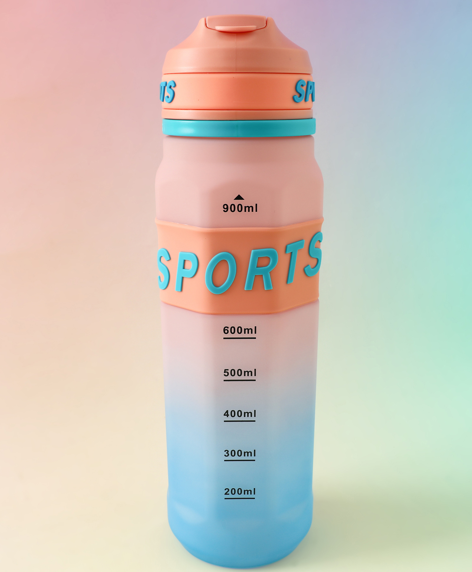 BPA-Free Straw Water Bottle with Measurement Markings 900ml - Pink| Leak-Resistant| Drinking Bottle with Carry Strap for Gym, School & Travel-image-25