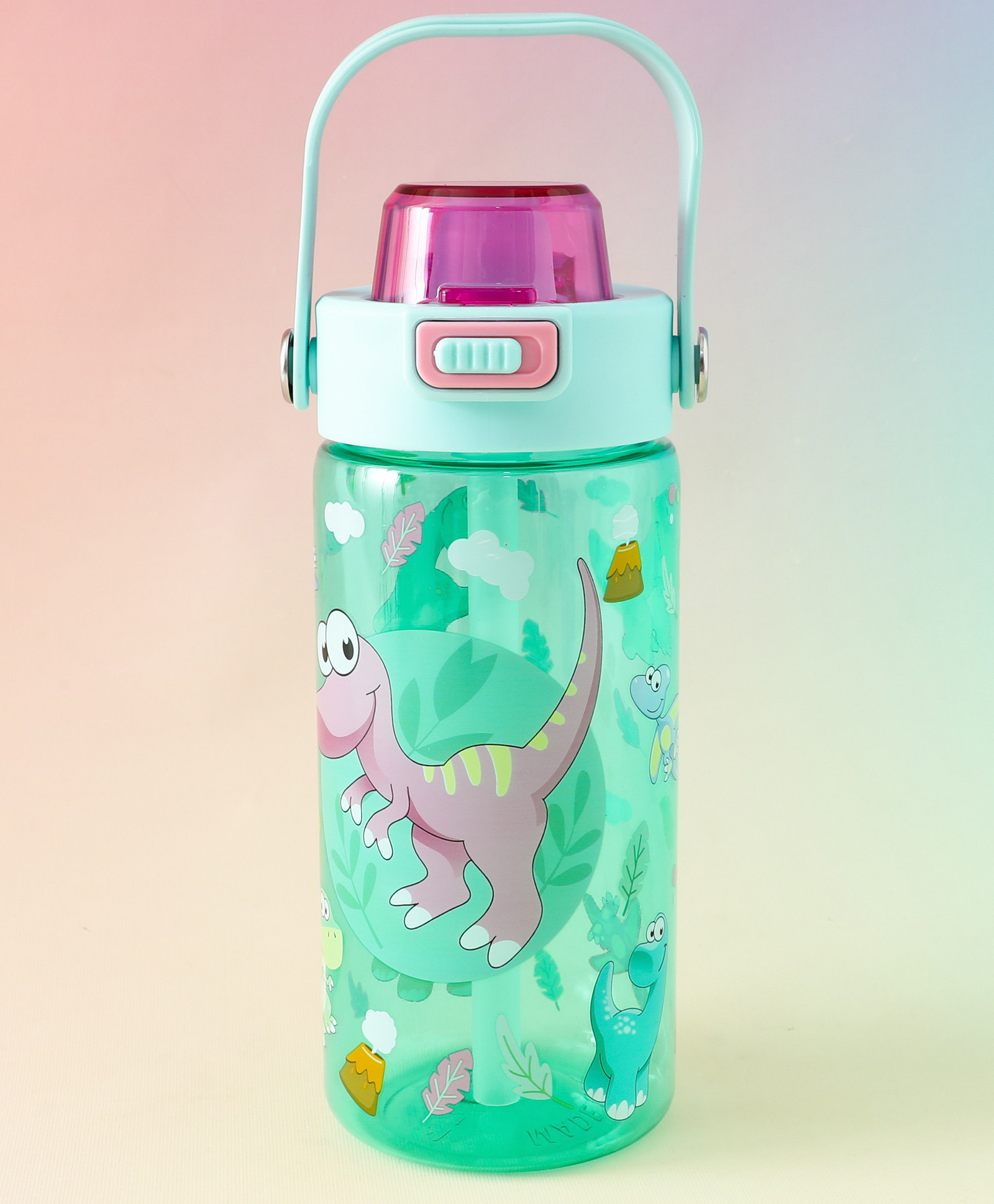 Arctic World Straw Sipper Bottle 600ml - Green| BPA Free| Leak-Resistant & Freezer Safe| Ideal for School, Home & Travel| For School Going Boys & Girls-image-46