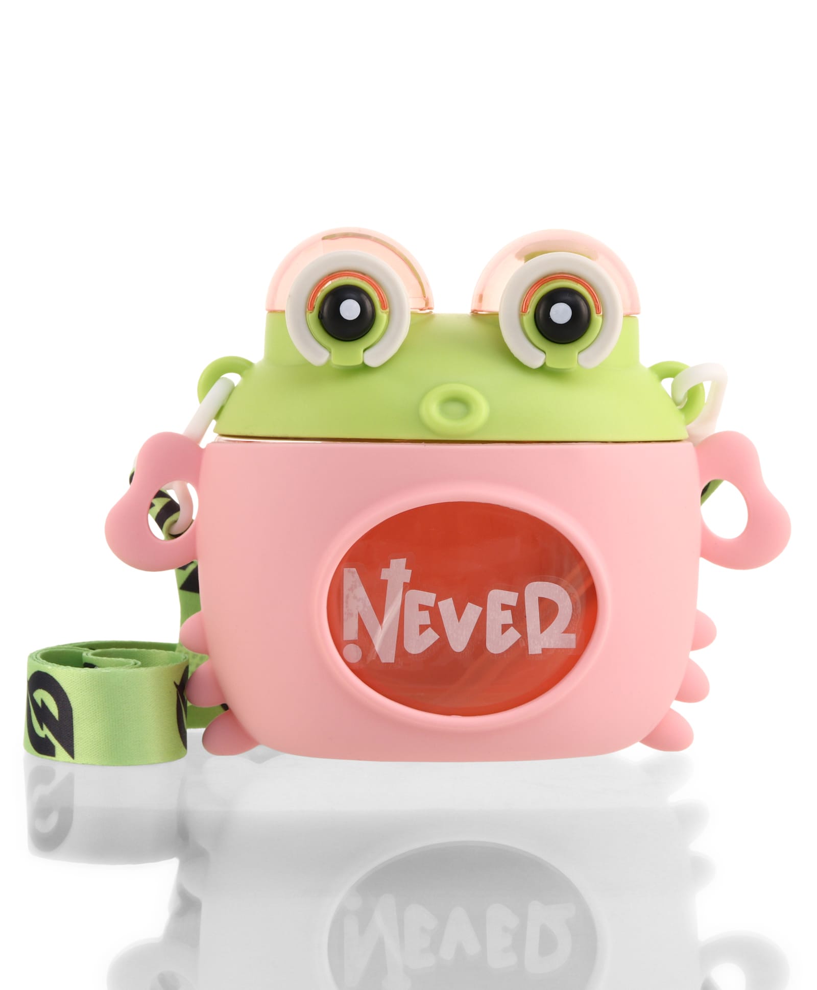 Crab Straw Sipper Bottle 600ml - Pink & Green| BPA Free| Leak-Resistant & Freezer Safe| Ideal for School, Home & Travel| for School Going Boys & Girls-image-8