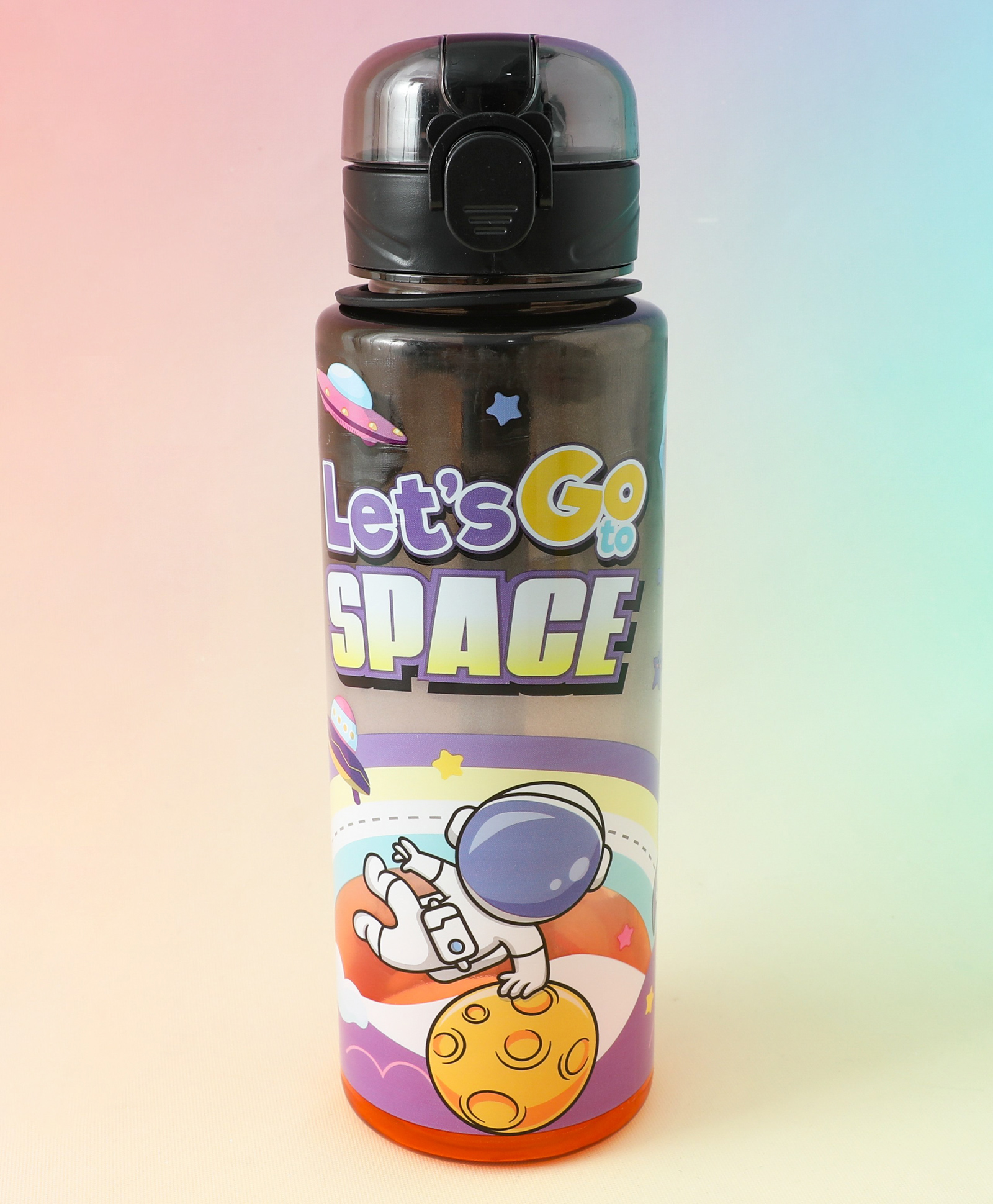 Lets Go Space Bottle 700ml - Black| BPA Free| Leak-Resistant & Freezer Safe| Ideal for School, Home & Travel| for Boys & Girls-image-8