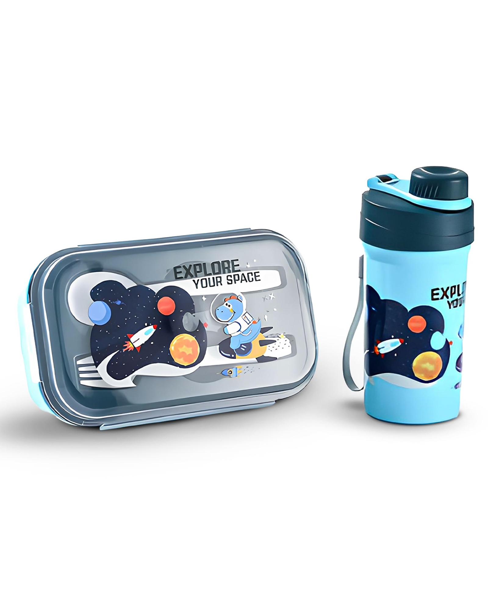 BAYBEE TiffinTote Lunch Box for School Kids Girls, Boys | BPA-Free 1050ml Lunch Box with 500ml Water Bottle with Spoon & Fork | Leak-Proof Tiffin Box with Sipper Bottle for School, Picnic (Blue)-image-20