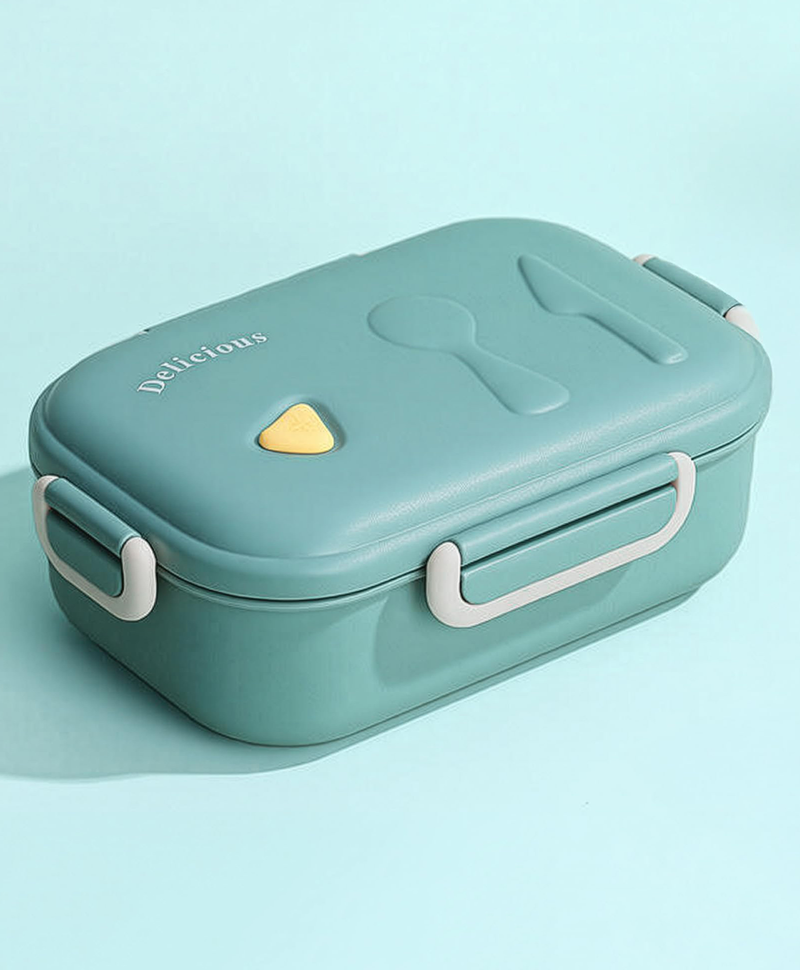 Baybee Lunexa Lunch Box for kids with 3 Compartment | BPA Free, Food Grade Leak Proof Tiffin Box for School, Picnic & Outdoor | Hot Microwave Safe Food Container Lunch Box - Boys & Girls 1040ml(Green)-image-9