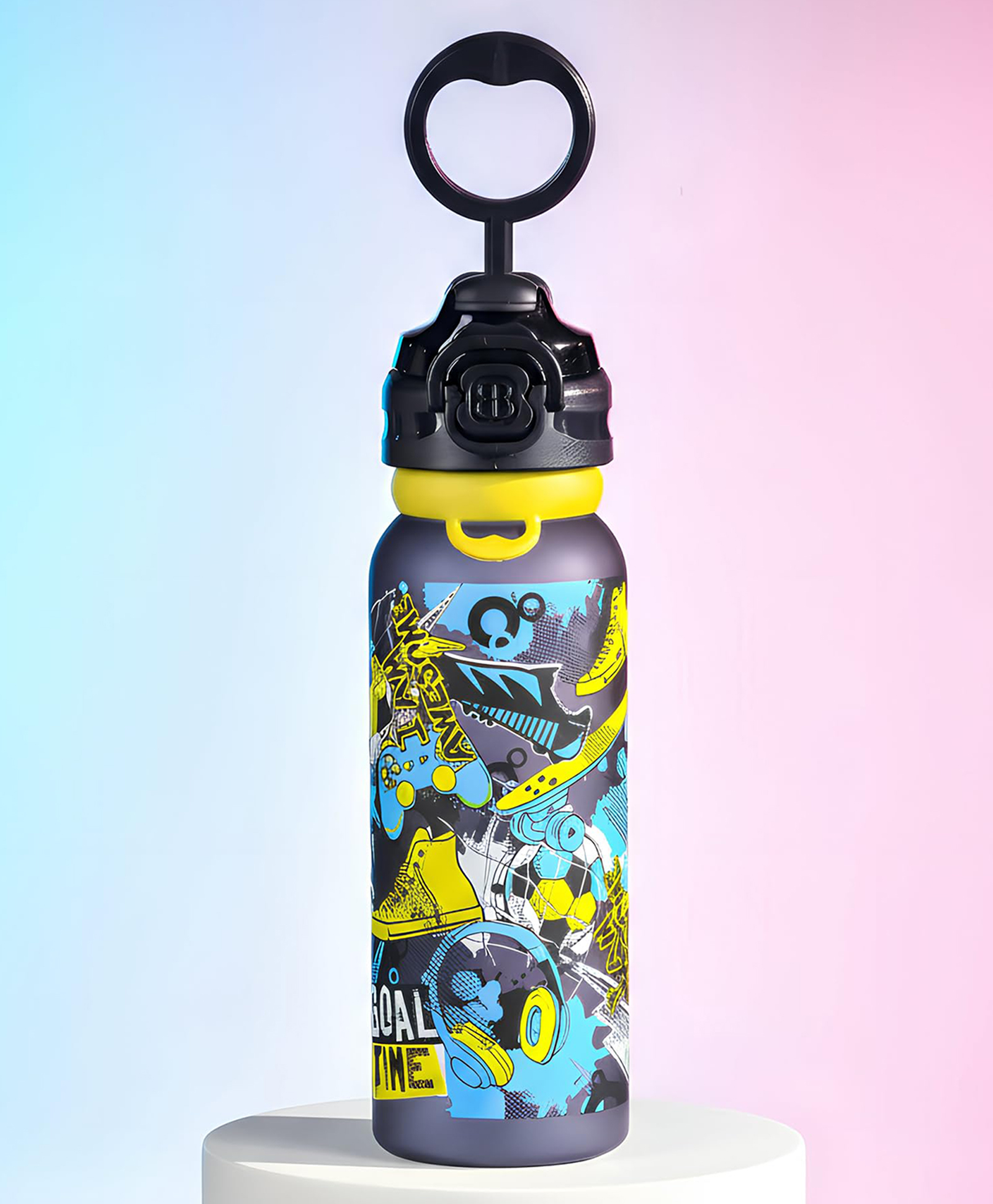 Baybee 2 in 1 Baby Sipper Bottle for Kids, Anti-Spill Sippy Water Bottle- BPA Free |Sippy Baby Bottle Sippers 900ml | Sipper Water Bottle for Kids, Babies Infants & Toddlers 6 Months to 10 Year(Black)-picture-7