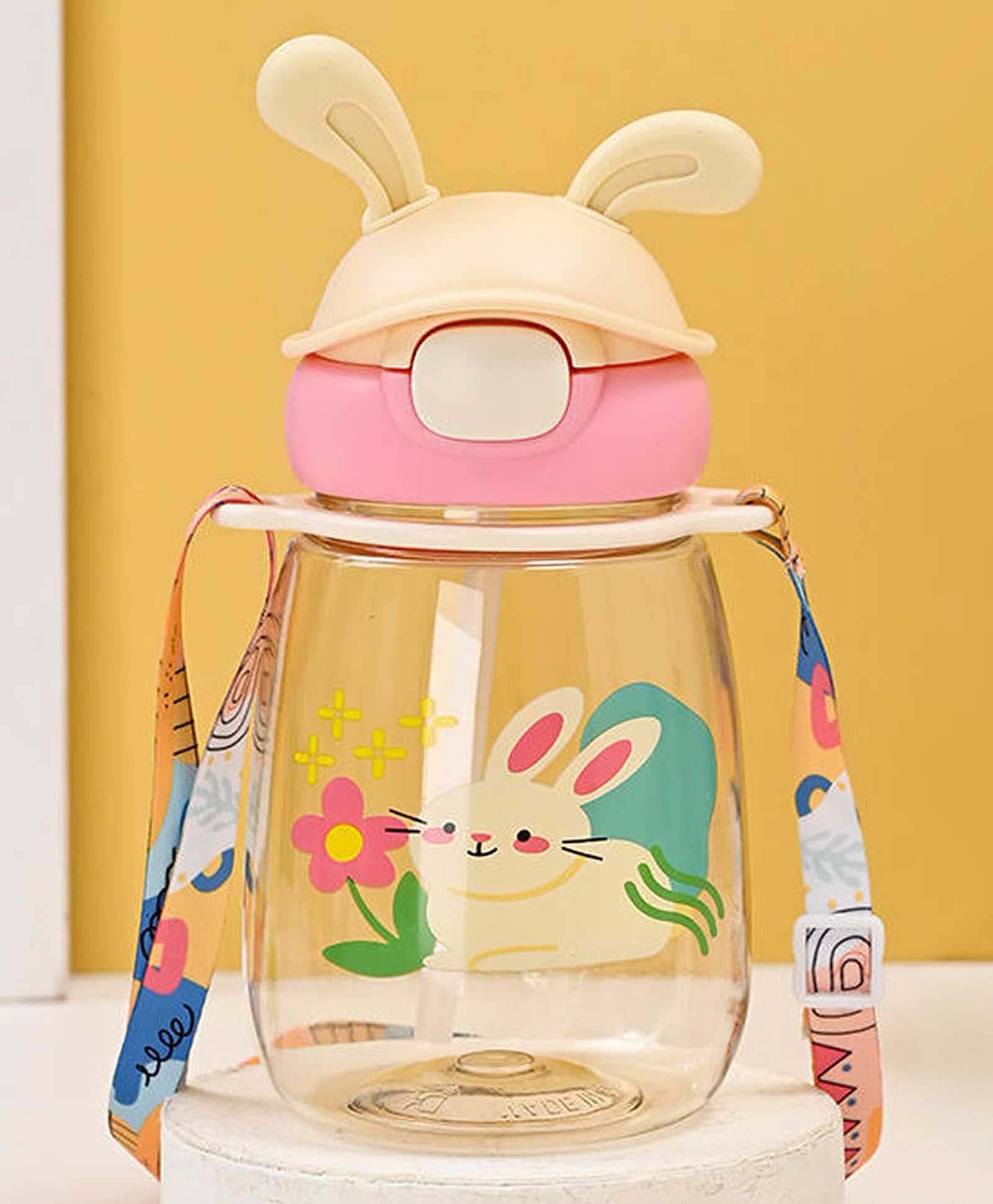 BAYBEE Zippy 540 ml Sipper Bottle for Kids | BPA Free Anti-Spill Sippy Bottle | Drinking Training Water Bottle for School Kids with Soft Silicone Straw | Sipper Bottle for Infants & Toddlers (Pink)-image-44