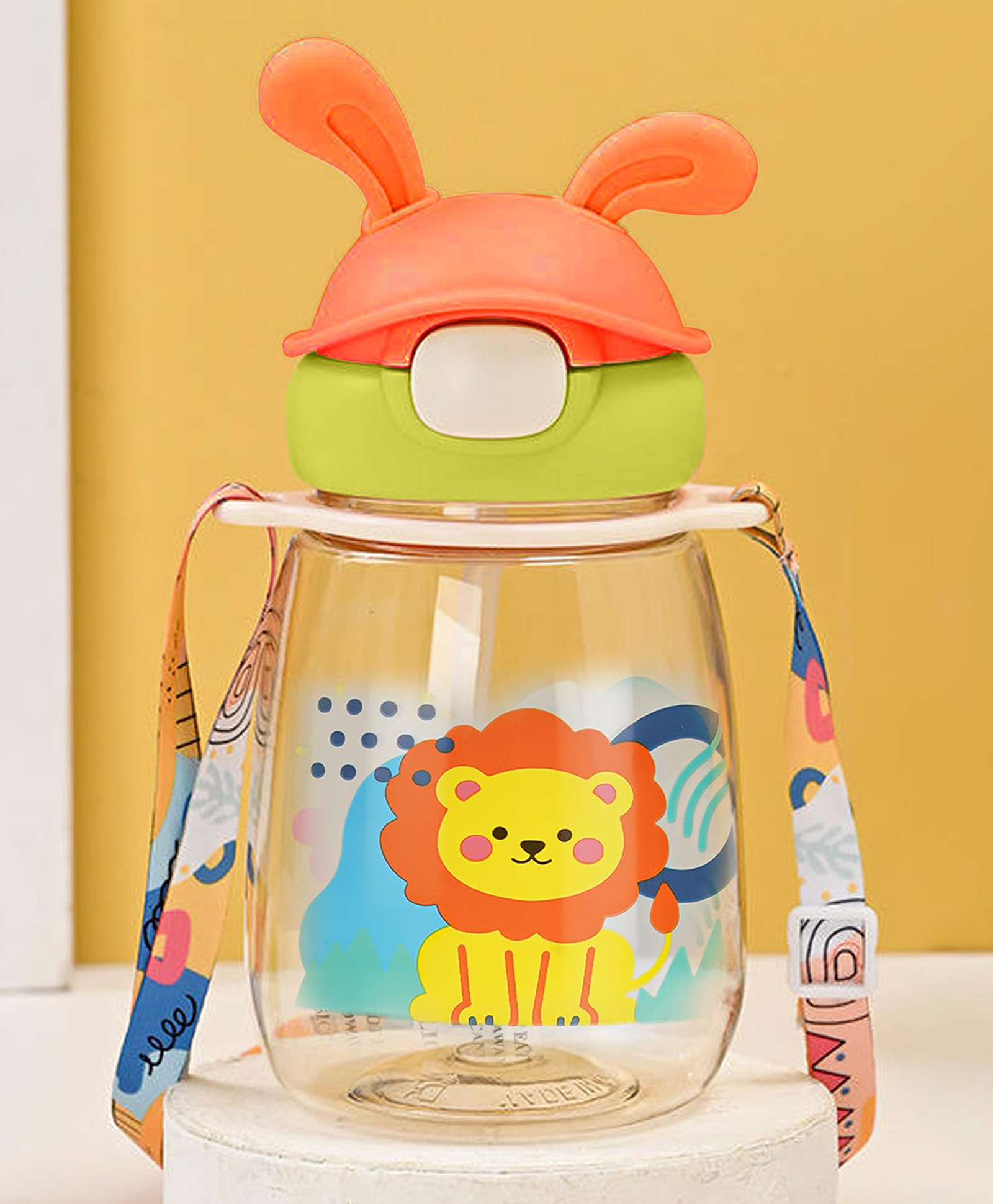 Baybee Zippy 540 ml Sipper Bottle for Kids | BPA Free Anti-Spill Sippy Bottle | Drinking Training Water Bottle for School Kids with Soft Silicone Straw | Sipper Bottle for Infants & Toddlers (Green)-image-4