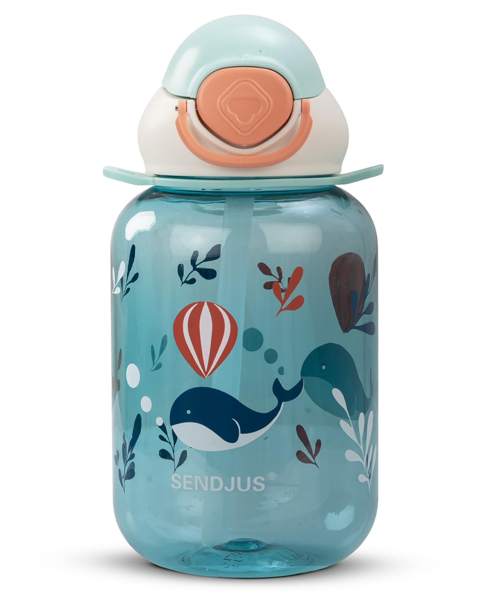 Baybee Univio Baby Sipper Bottle for Kids | Drinking Water Bottle for School Kids with Soft Silicone Straw & Adjustable Strap | Leak Proof BPA-Free 750ml Sippy Water Bottle for Kids,Boys Girls (Green)-image-11