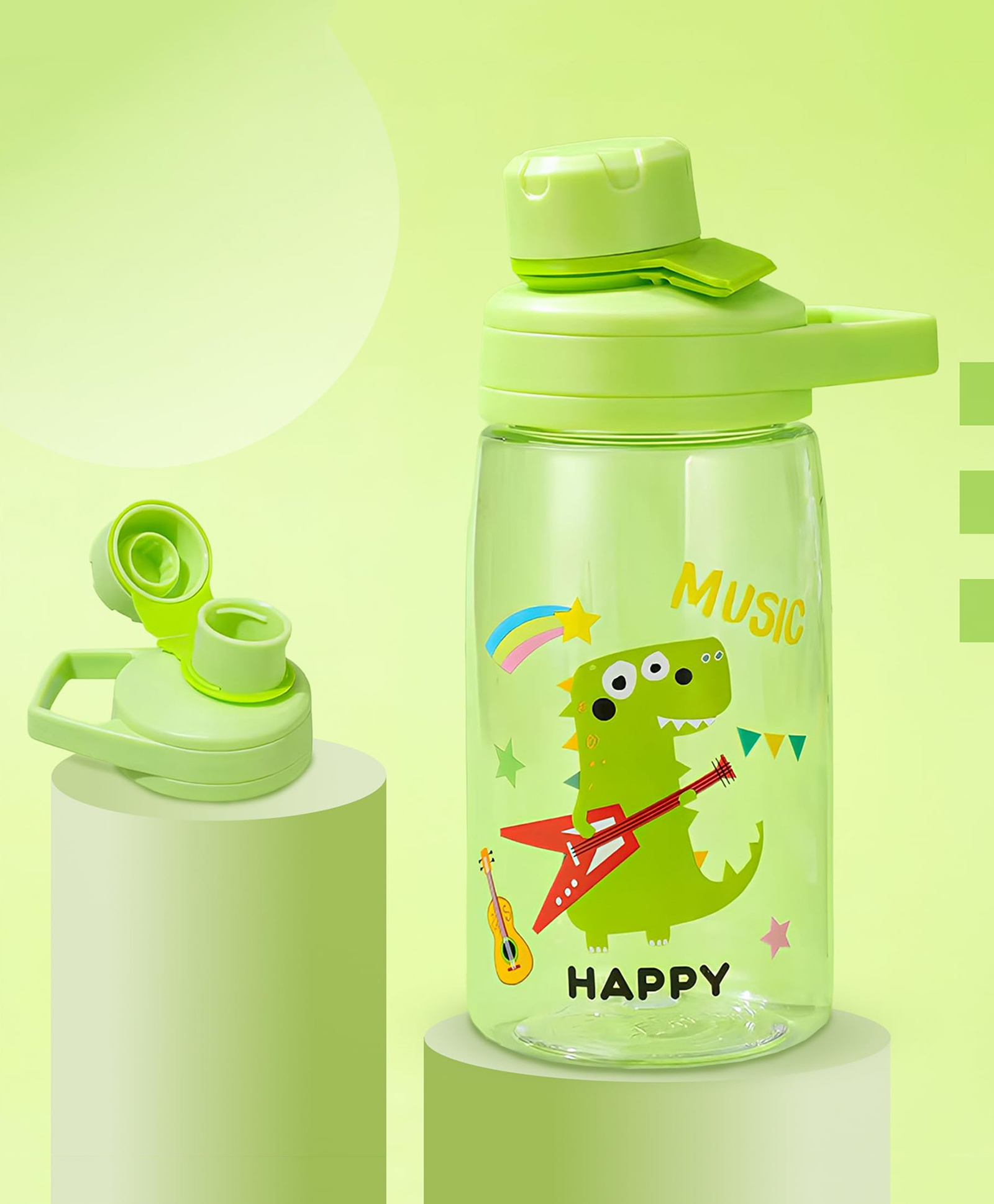 BAYBEE Joy Baby Sipper Water Bottle for Kids | Spill-Proof & BPA Free Safe Sippy Water Bottle 480ml for Kids | Drinking Training Sipper Bottle for School Kids & Toddlers, Boys Girls (Green)-picture-48