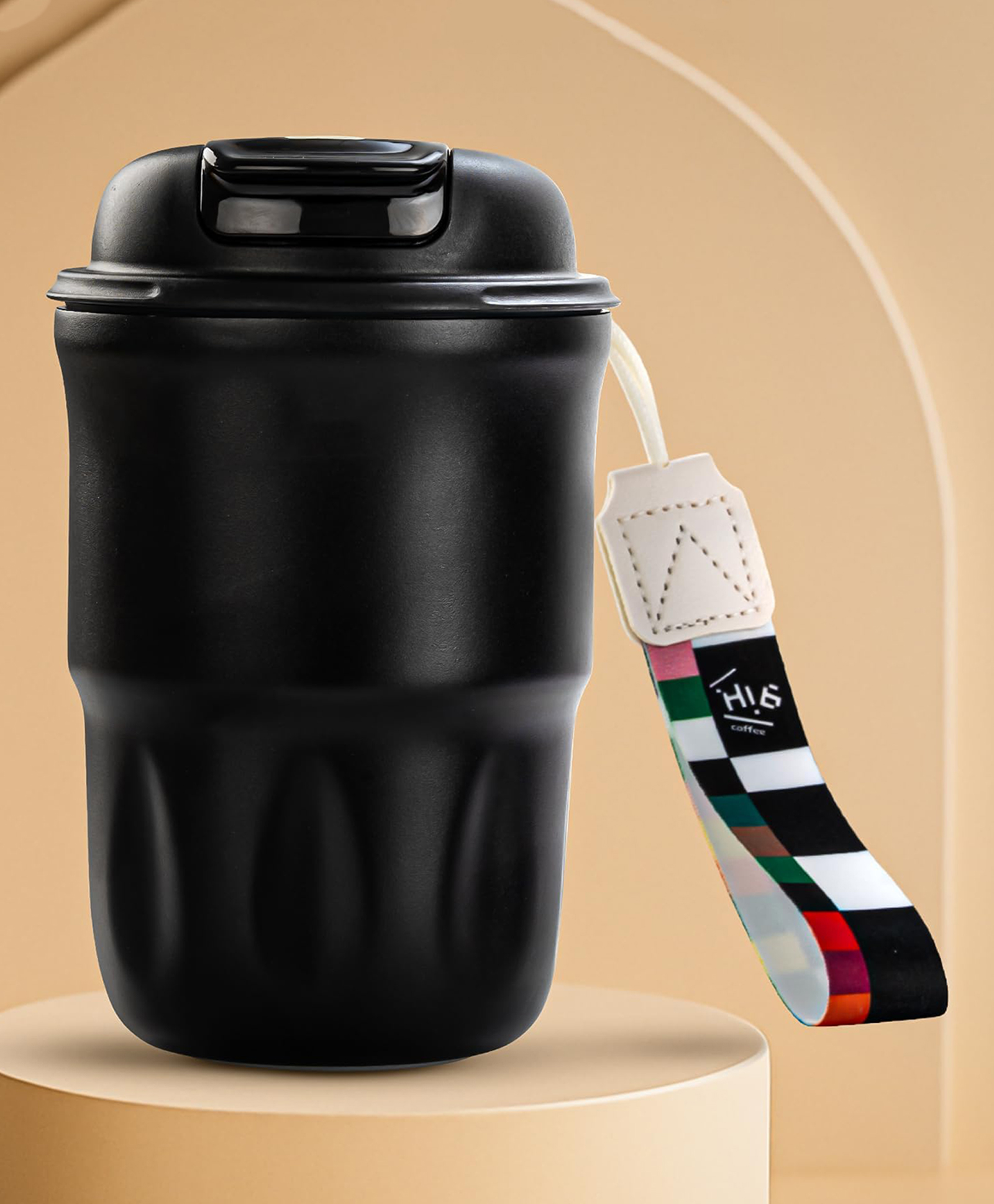 BAYBEE Sippy Cup with Lid & Straw for Kids | Spill Proof Stainless Steel Sipper Tumbler with Anti-Slip Silicone Grip Insulated Coffee Mug | BPA-Free Hot & Cold Drinking Sippy Cup (420ml, Black)-image-7
