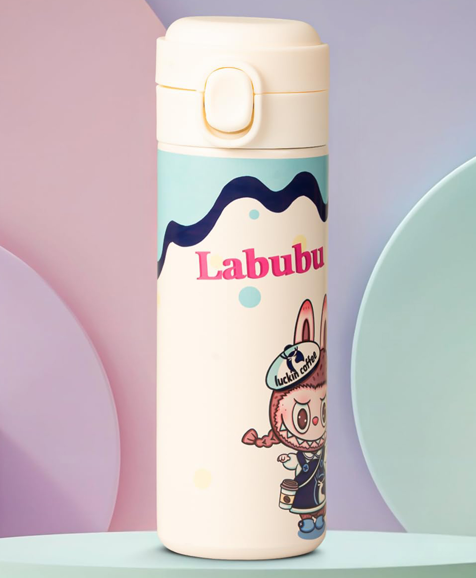 BAYBEE Stainless Steel Kids Sipper Water Bottle 420ml | Spill-Proof, BPA Free Insulated Sipper for Hot & Cold Drinks | One Hand Flip Lid, Non-Skid Base, Drinking Water Bottle for Boys Girls (Beige)-image-38