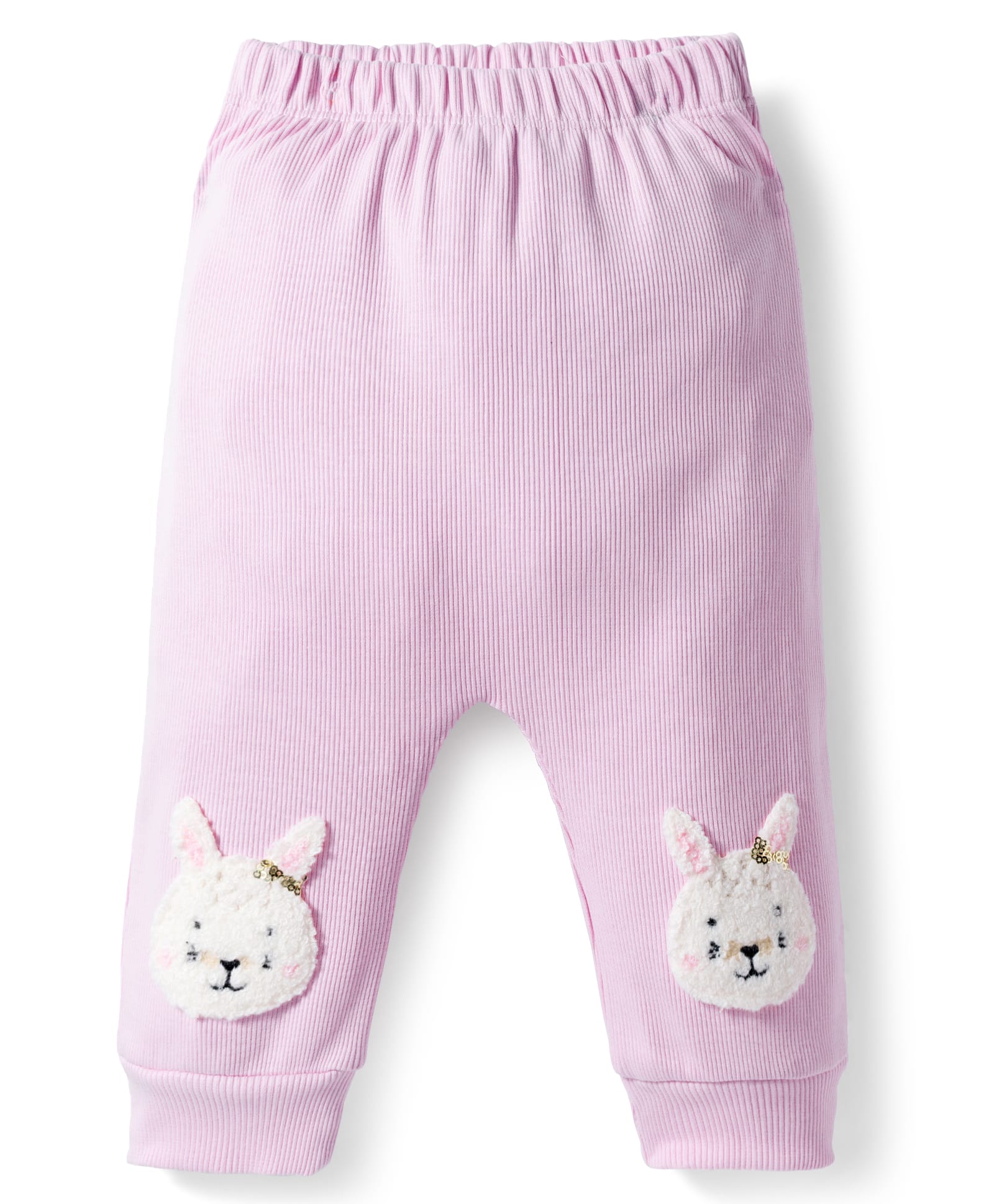 Little Kangaroos Woven Full Length Fleece Pant With Bunny Applique - Lilac-image-19