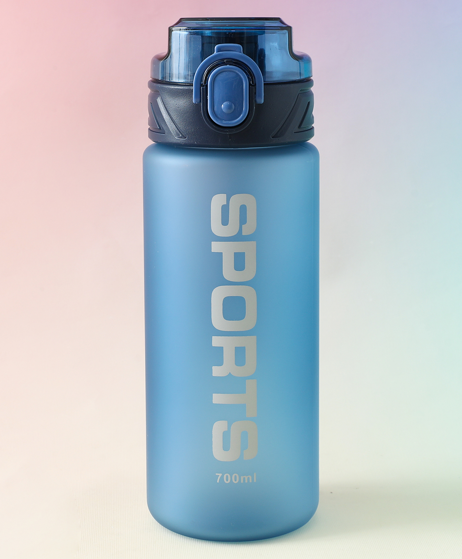 Sports Water Bottle 700 ml - Blue| BPA Free, Freezer Safe & Leak-Resistant| Reusable Drinking Bottle with Flip Lid & Carry Strap for Gym, School & Travel-image-42