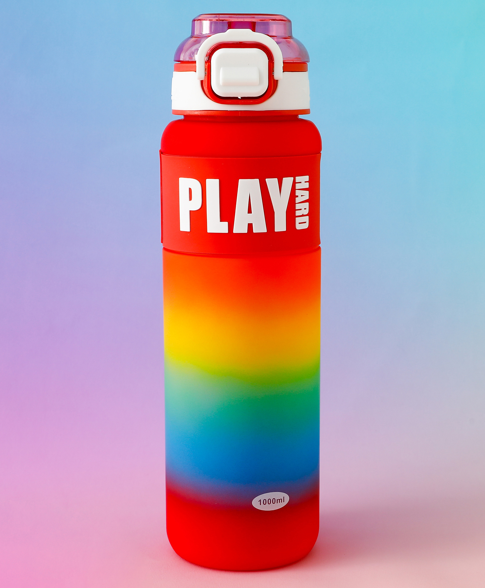 Motivational Water Bottle with Straw Red - 1000 ml | BPA Free, Freezer Safe & Leak-Resistant| Reusable Hydration Bottle for Gym, School & Outdoor Use-image-2