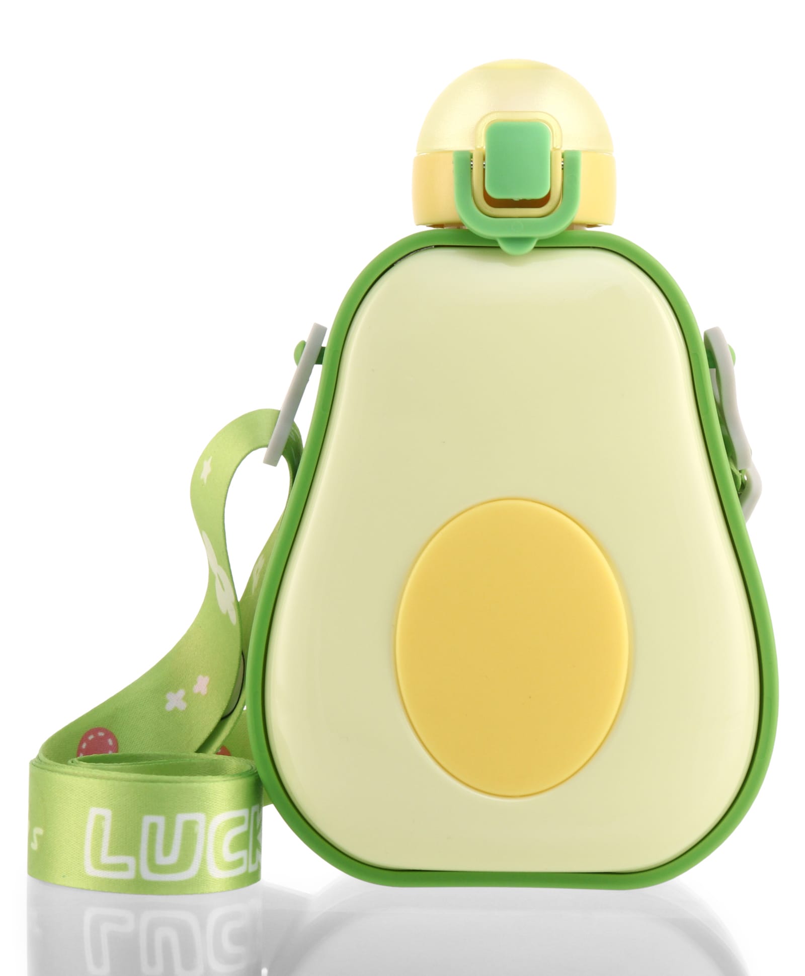 Avocado Design Kids Straw Water Bottle 600 ml-Green| Leak-Resistant BPA Free Freezer Safe Sipper Bottle with Adjustable Strap| Sipper Bottle for School, Picnic & Travel for Boys & Girls-image-42