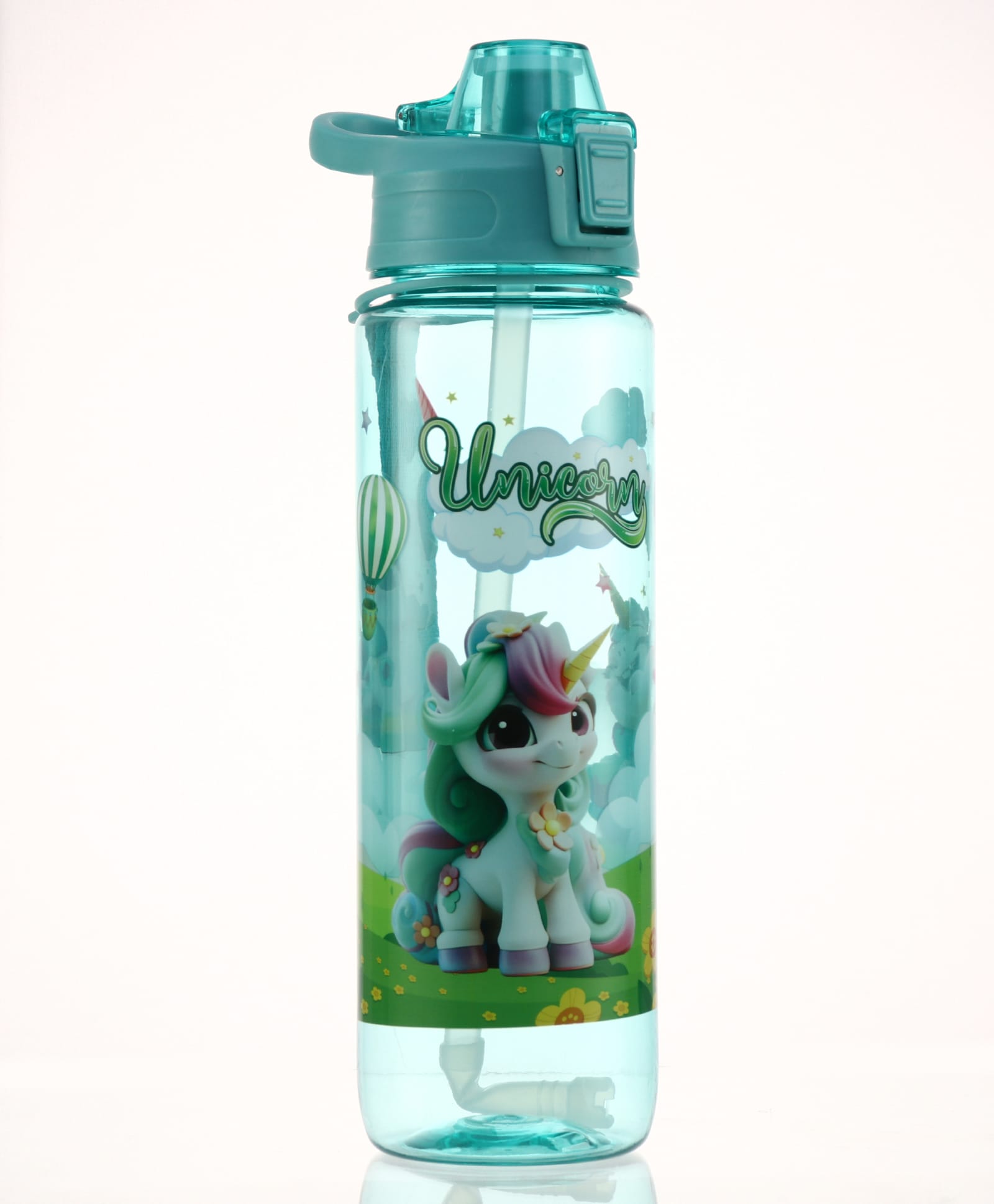 Unicorn Kids Straw Sipper Bottle 1000 ml - Green| Bottle for School, Travel & Sports| Freezer-Safe| BPA-Free| Leak resistant| School Water Bottle for Boys & Girls| Stylish Flip Lid-image-19