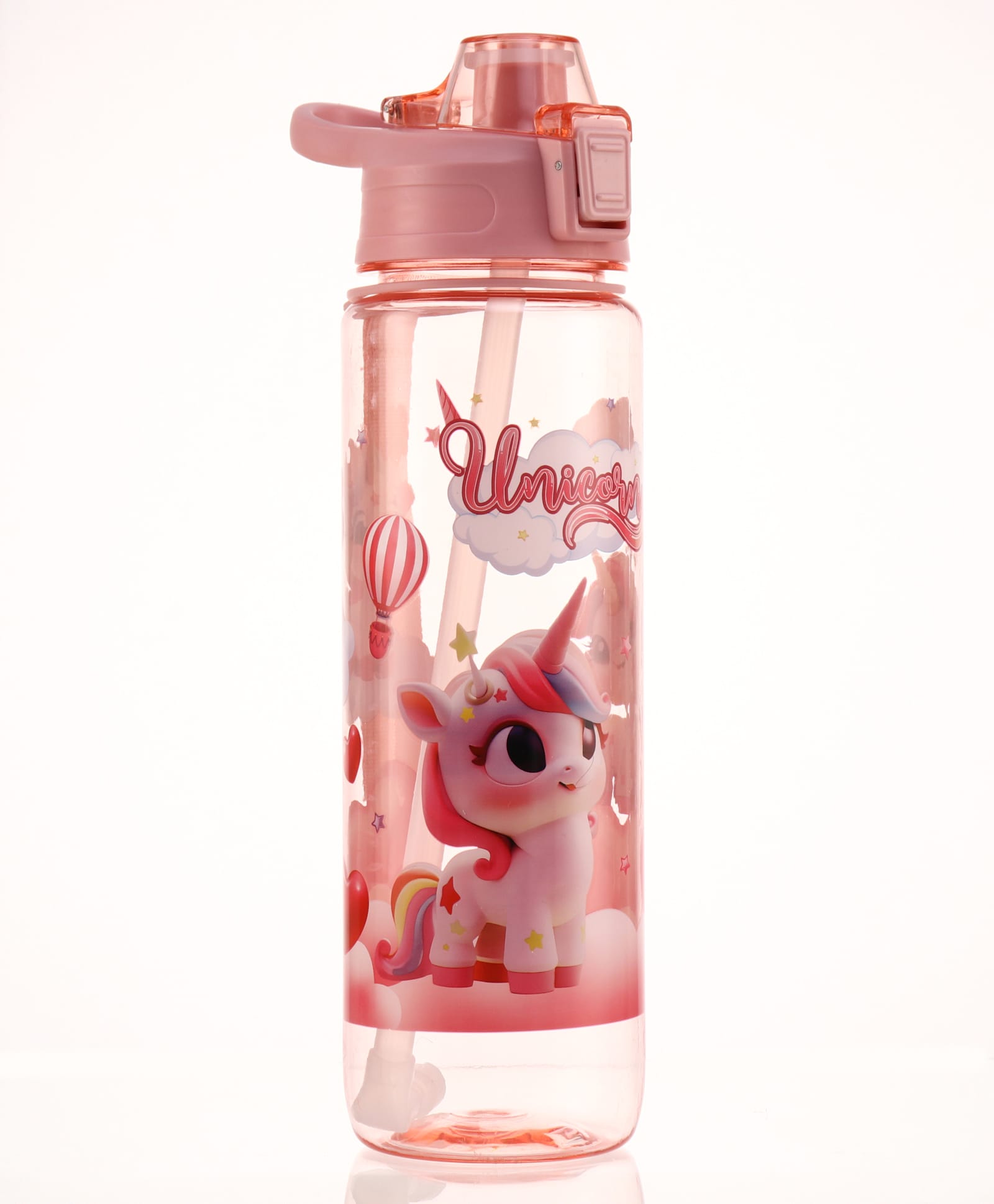 Unicorn Kids Straw Sipper Bottle 1000 ml - Pink| Bottle for School, Travel & Sports| Freezer-Safe| BPA-Free| Leak resistant| School Water Bottle for Boys & Girls| Stylish Flip Lid-image-9