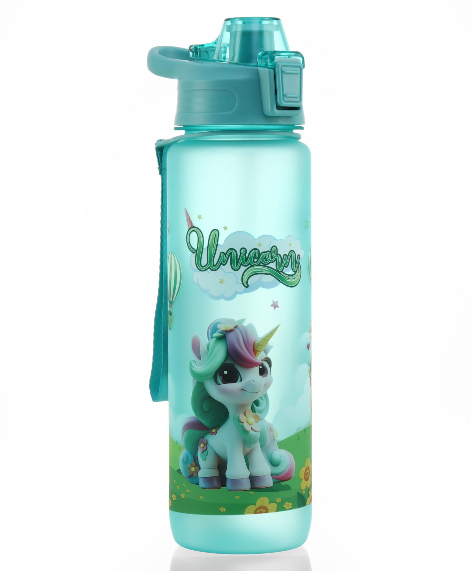 Unicorn Kids Straw Sipper 1000 ml - Green| Stylish Flip Cover| BPA Free| Ideal for School, Home & Travel| School-going Boys & Girls| Lightweight & Leak Resistant-image-43