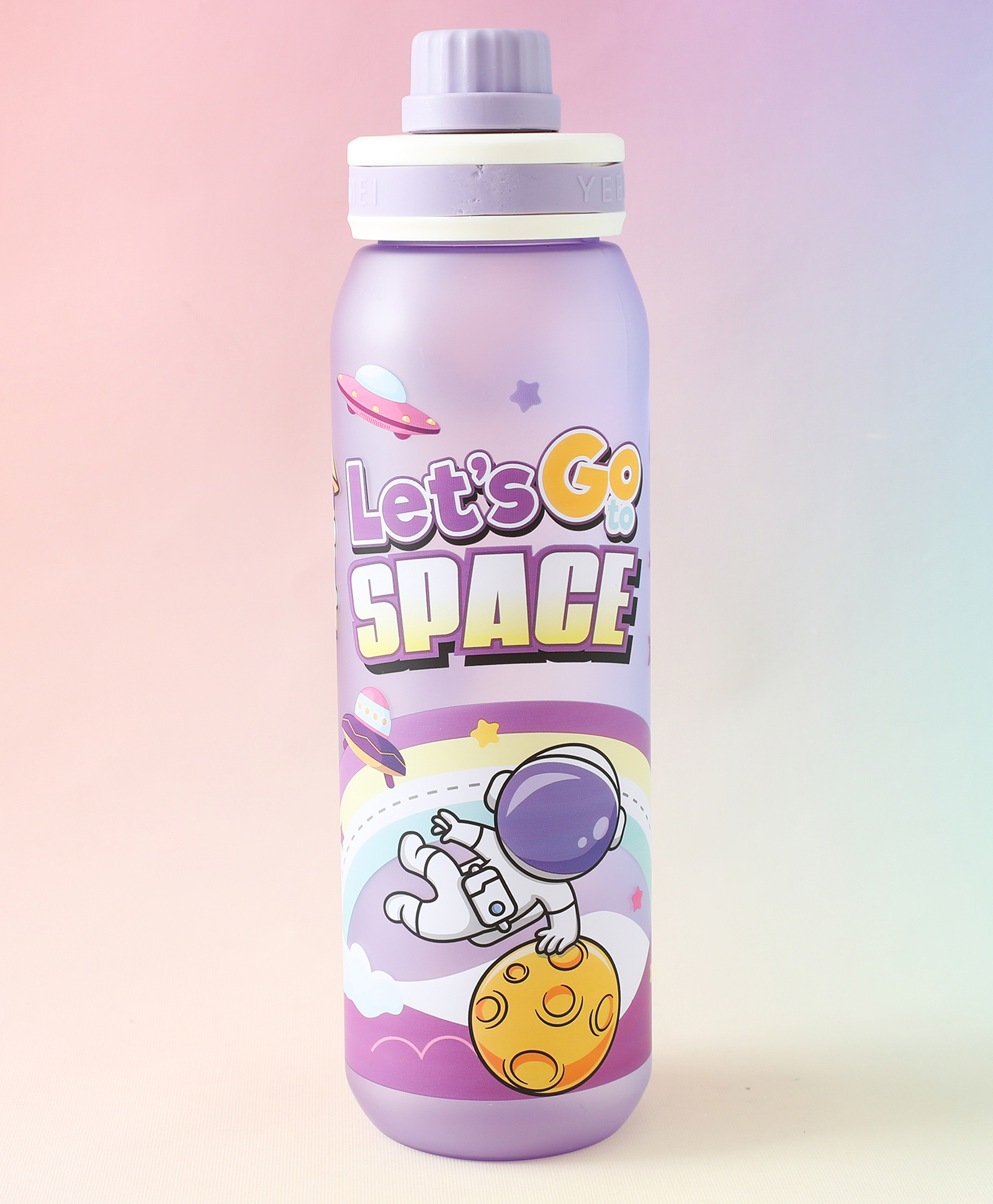Regular Water Bottle 1000ml Astronaut Print - Purple | BPA Free | Ideal for School, Home & Travel | School-going Boys & Girls | Lightweight & Leak Resistant-image-41