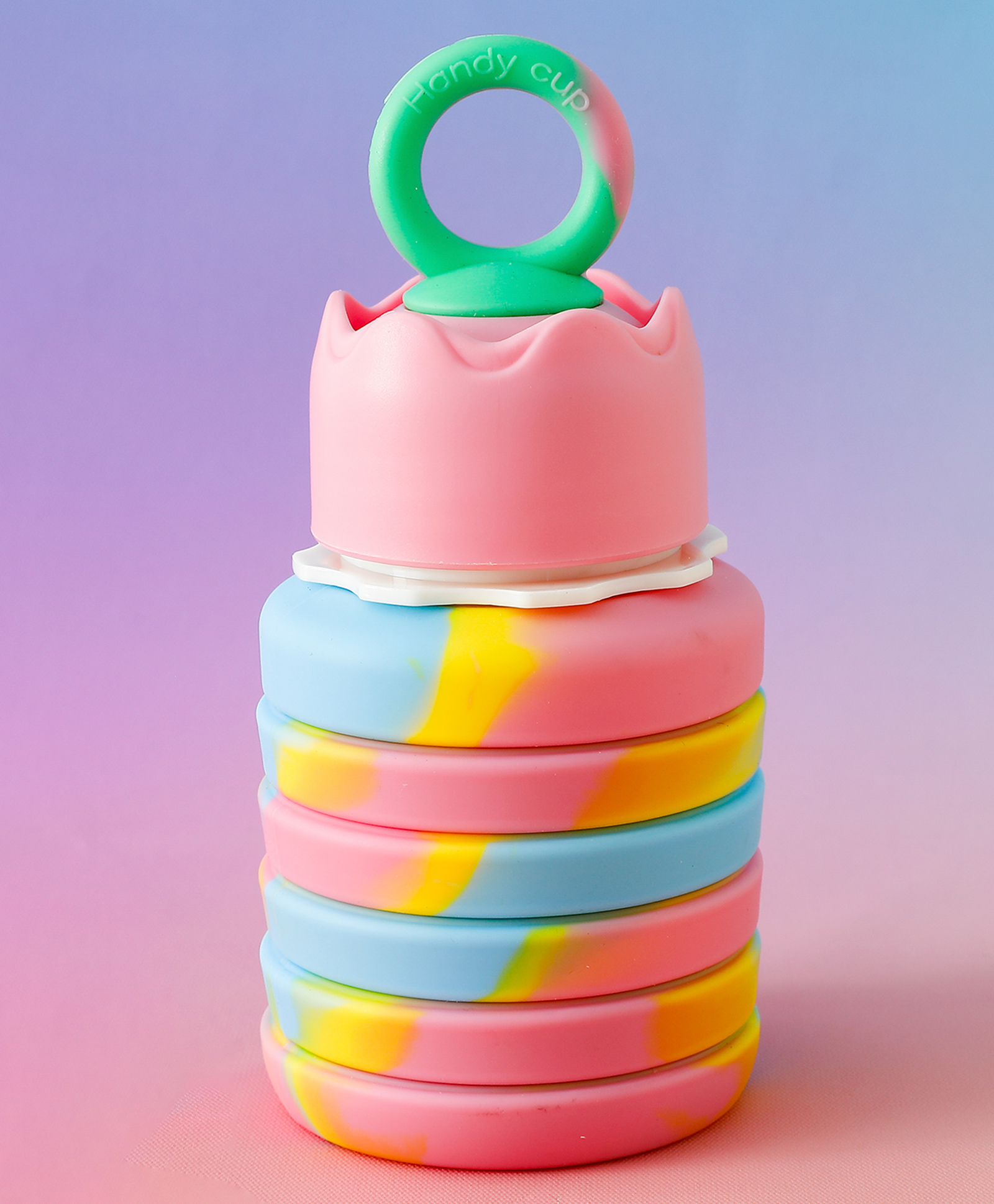 Collapsible Silicone Water Bottle 500ml - Pink| BPA-Free| Leak Resistant Travel Bottle| Stylish Carabiner| Ideal for Sports, Hiking, Gym & School| School Bottle for Boys & Girls-image-2