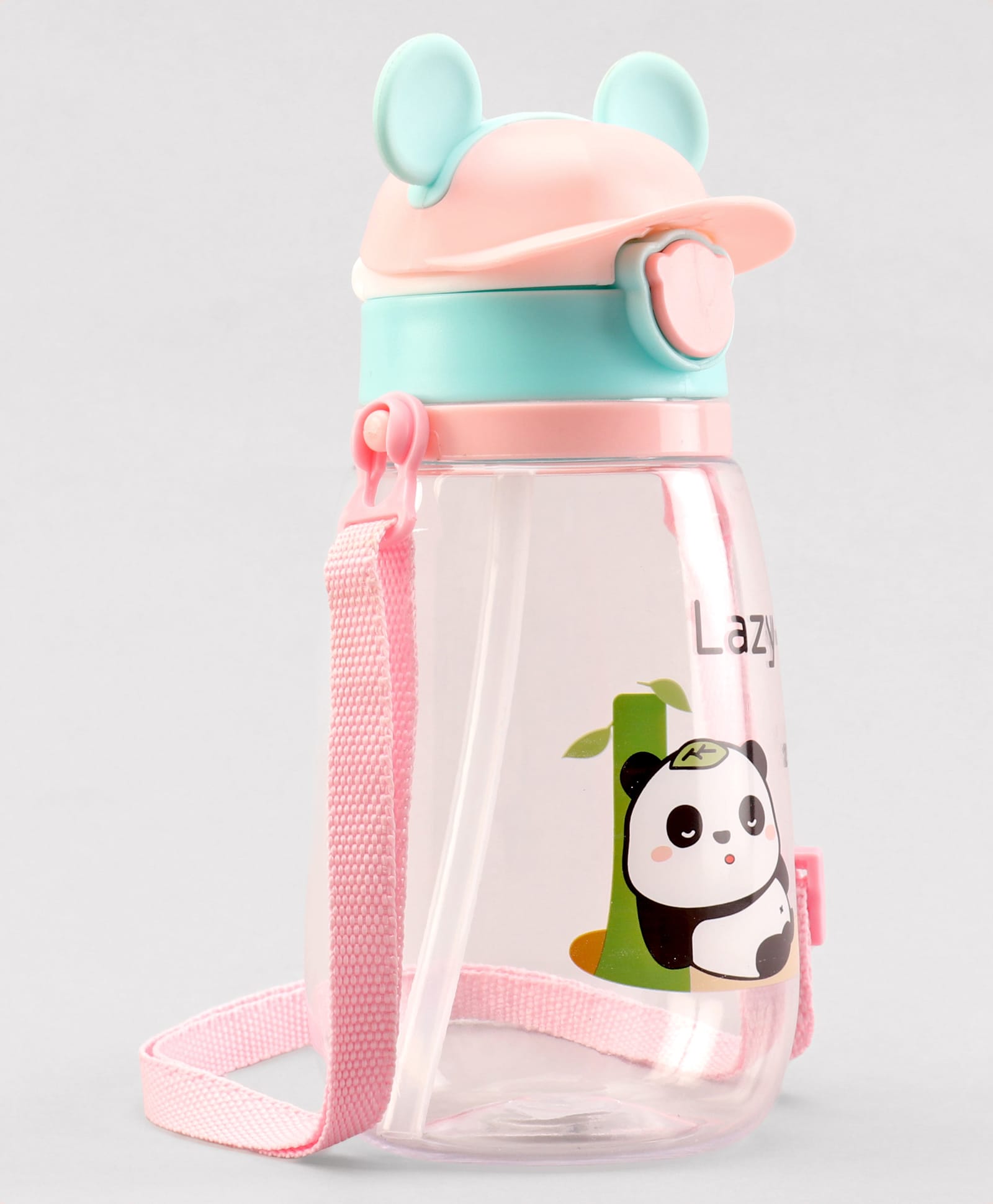 Panda Ease Kids Straw Sipper Bottle 500 ml Pink & Blue Cute Bear-Ear Flip Lid| BPA Free| Ideal for School, Home & Travel| School-Going Boys & Girls| Lightweight & Leak Resistant-image-42