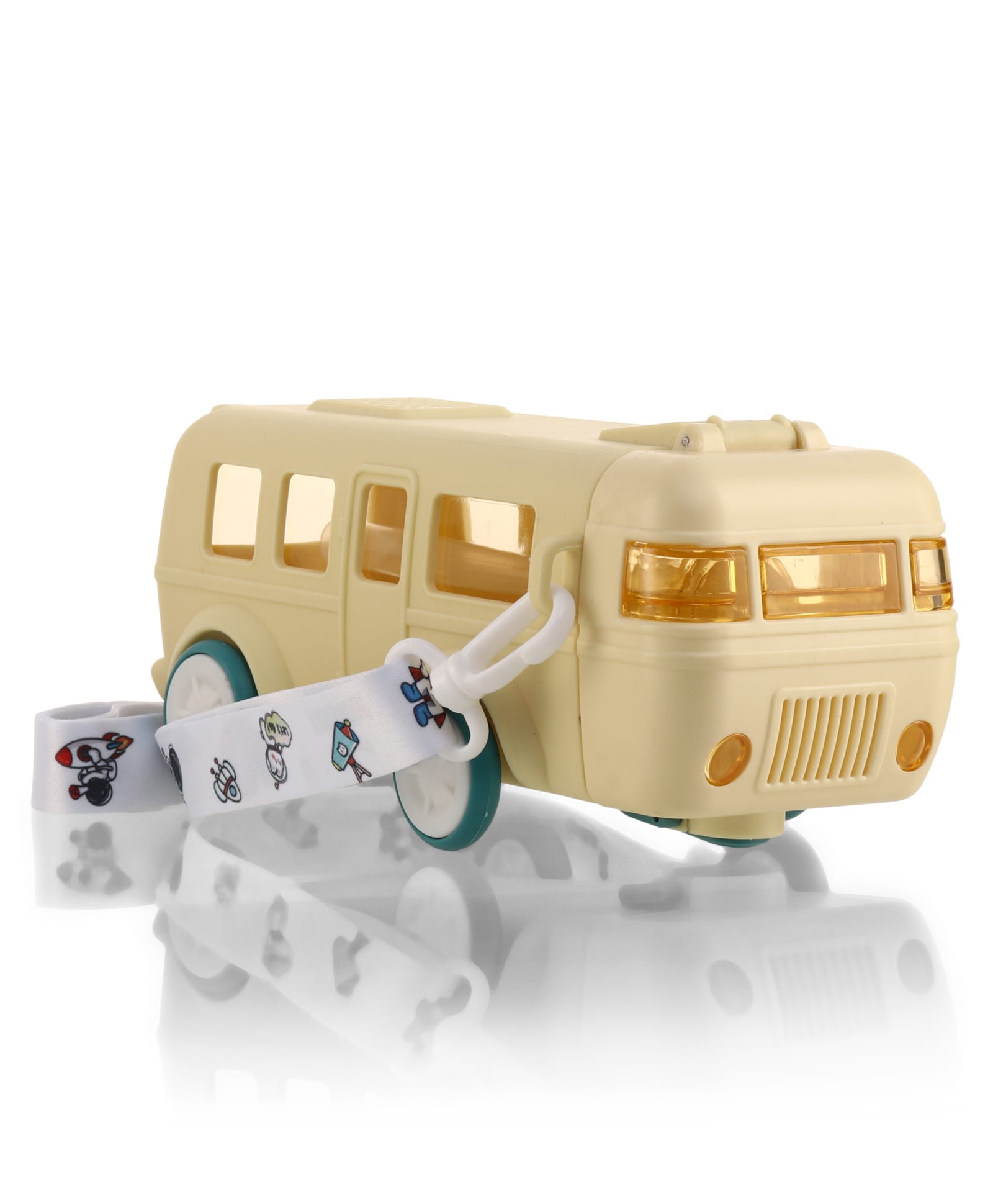 fab n funky Bus-Shaped Kids Water Bottle 560 ml with Straw & Spout Lid -Yellow | Leak-Resistant BPA Free Freezer Safe Sipper Bottle for School & Travel-picture-13