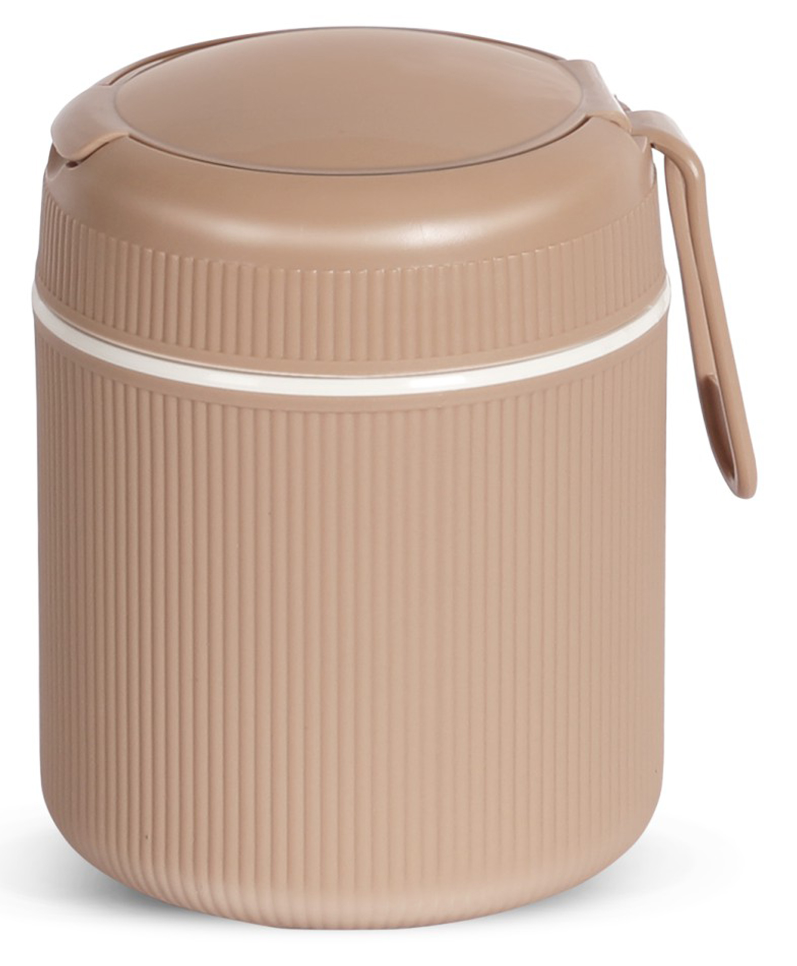 Jaypee SoloMeal PUF Insulated Inner Stainless Steel Food Jar with Foldable Spoon|Hot/Cold Meal Jar for Kids|Office Women |Men|Food Storage Traveling Box Light Weight |Scratch Resistant|500 ml, Brown-picture-42