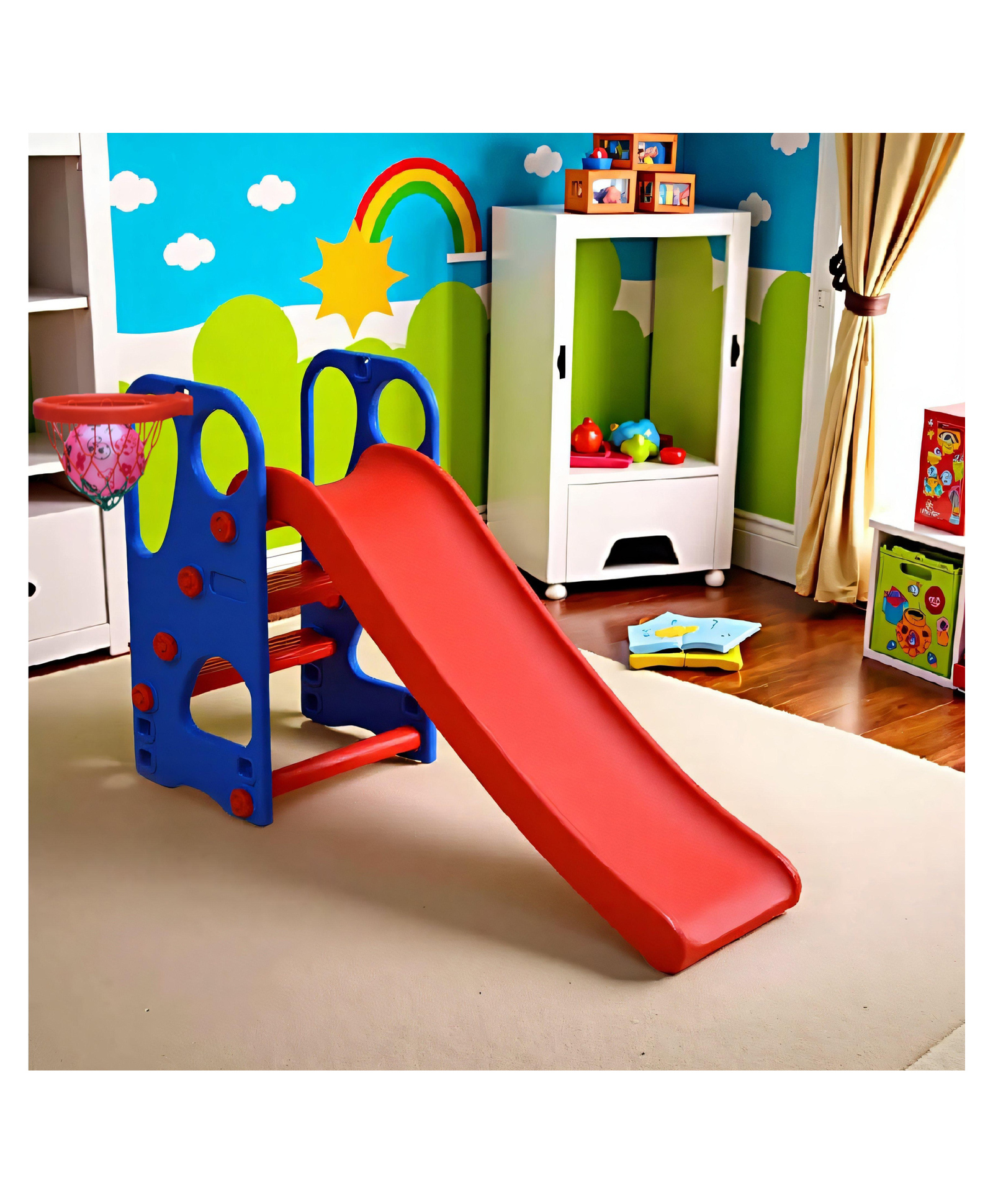 eHomeKart Slide for Kids - Super Senior Slider with Basketball Ring Toy - for Boys and Girls Perfect Slides/Toys for Home, Indoor or Outdoor-image-28
