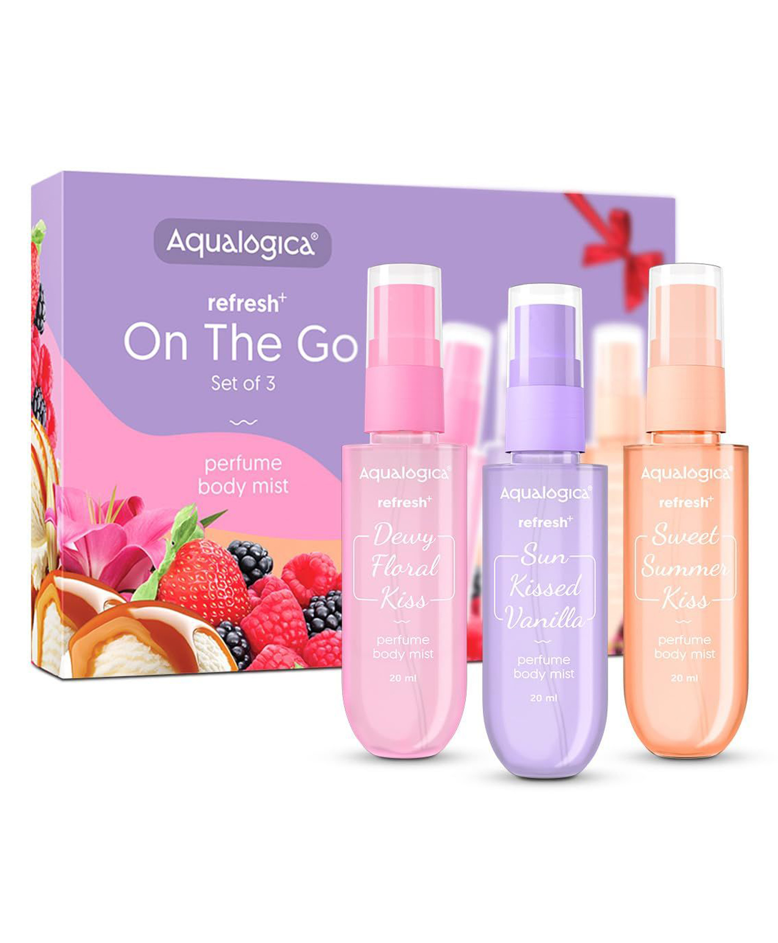 Aqualogica Refresh & Trio Perfume Body Mist Set for Women Pack Of 3 - 20 ml-image-6