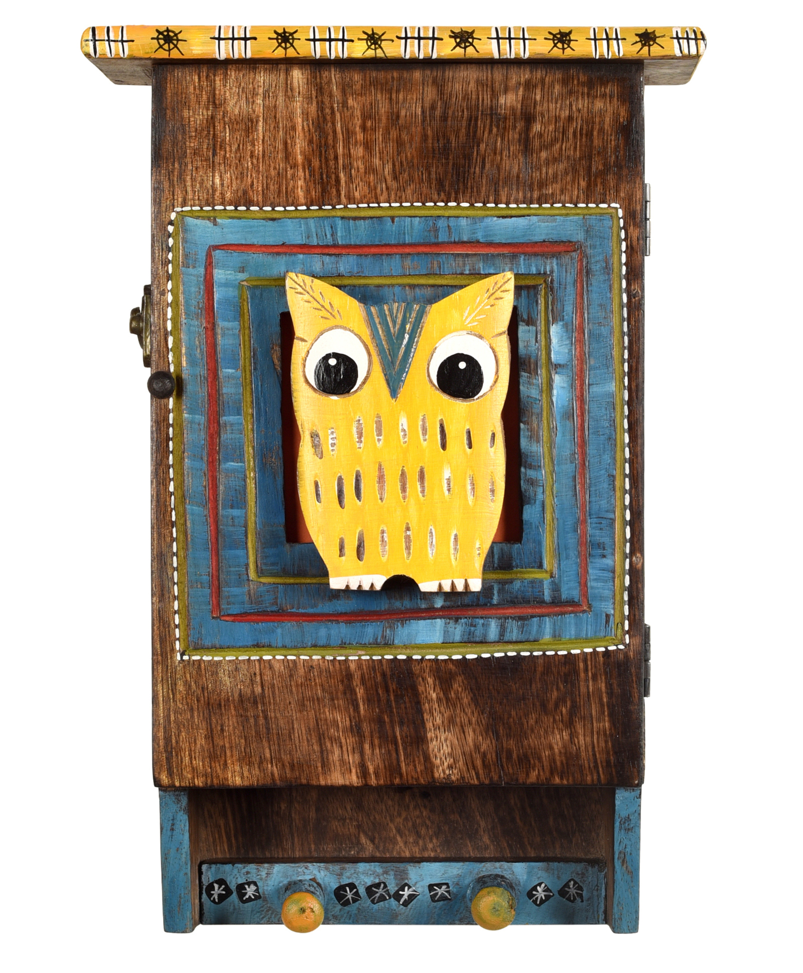 AAKRITI ART CREATIONS Hooting Owl Key Hanger with Storage Box-image-15