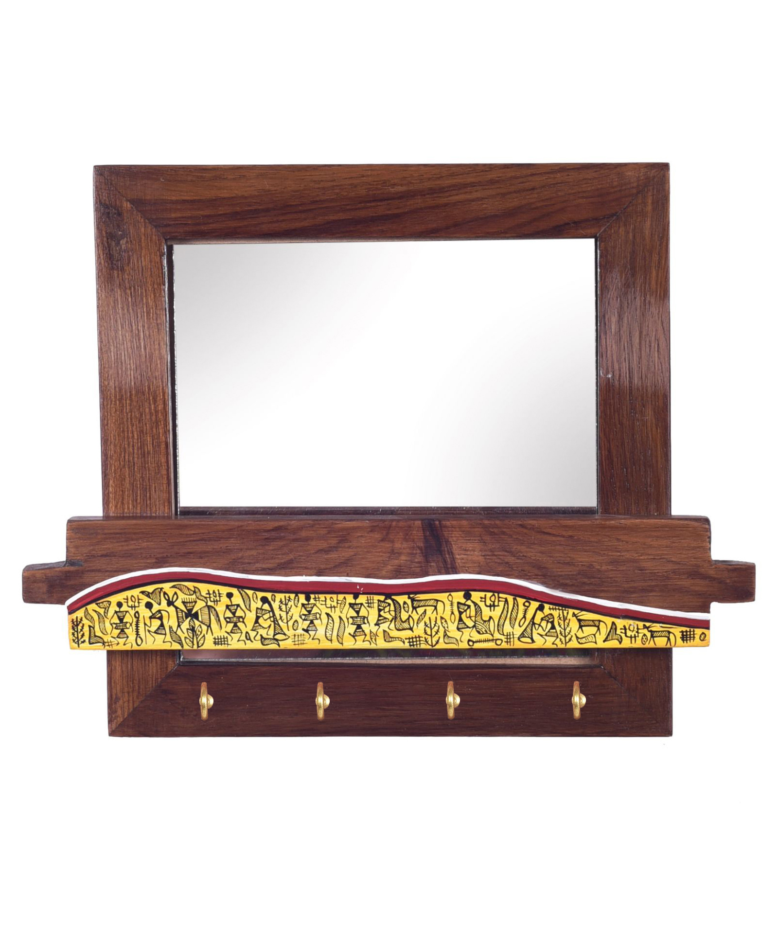 AAKRITI ART CREATIONS Life Of Warli Hand Painted Key Holder