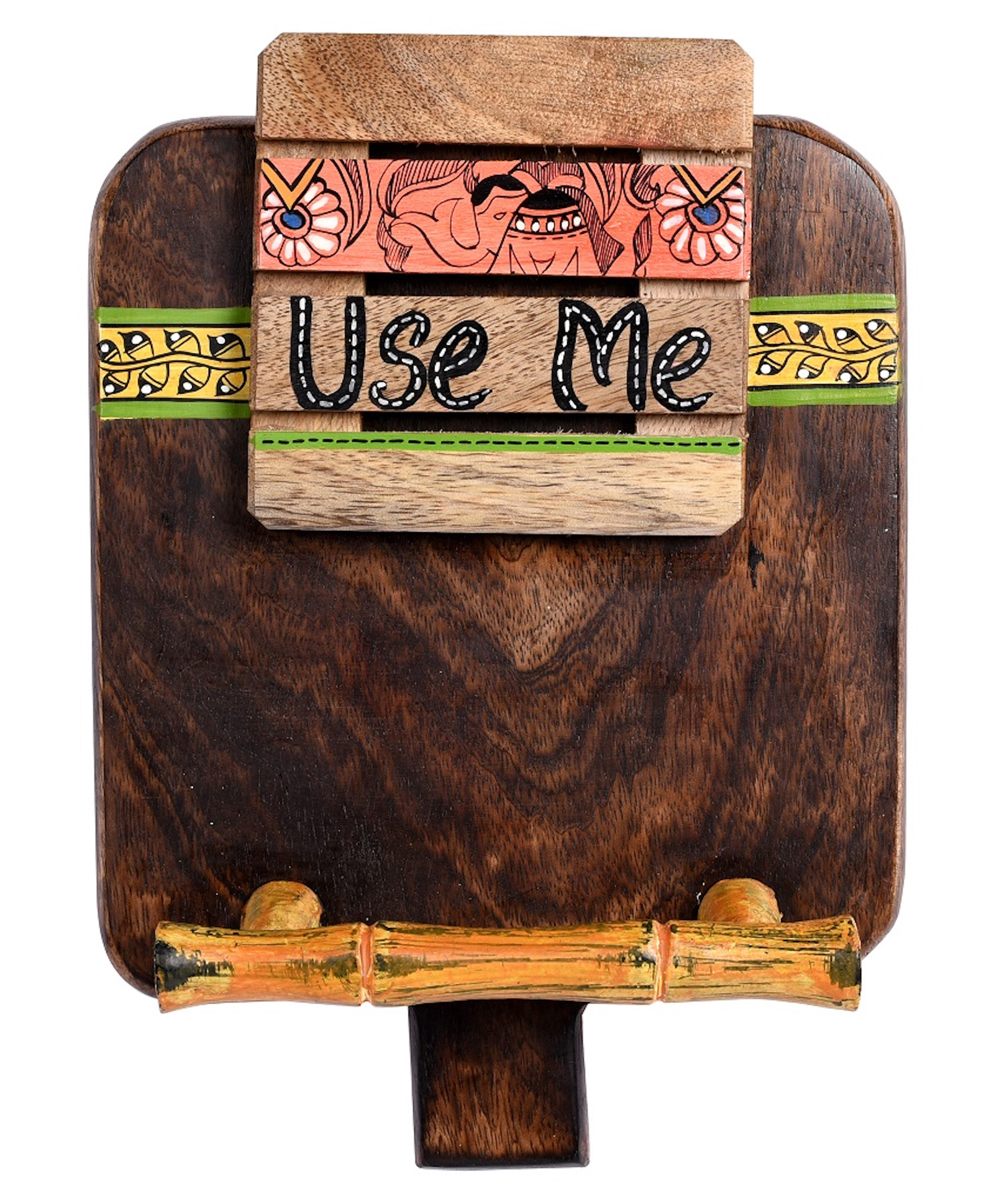 AAKRITI ART CREATIONS Towel Holder Handcrafted Tribal Art (7x2.2x9.6)-picture-13
