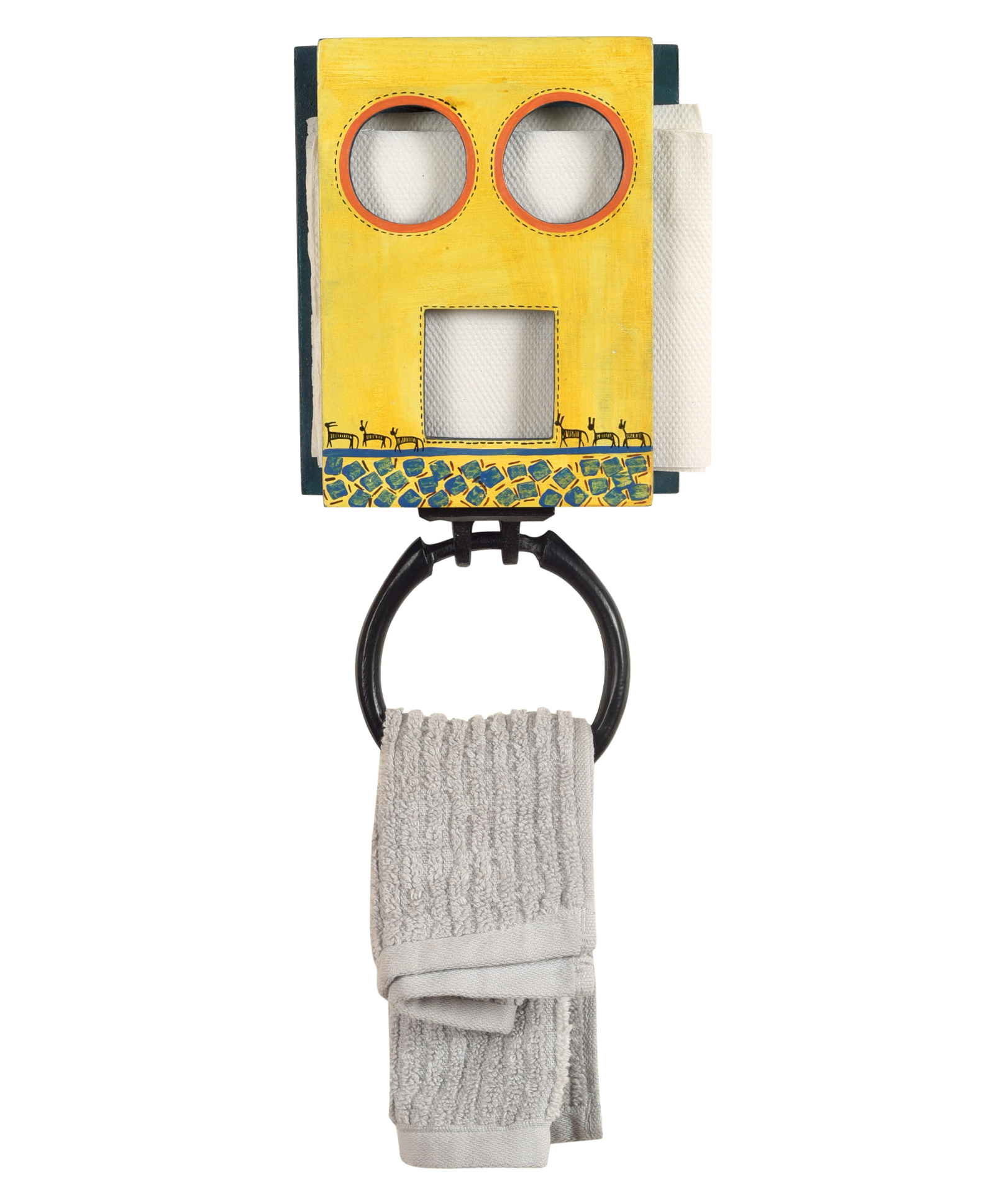 AAKRITI ART CREATIONS Robo Face Towel Hanger-image-17
