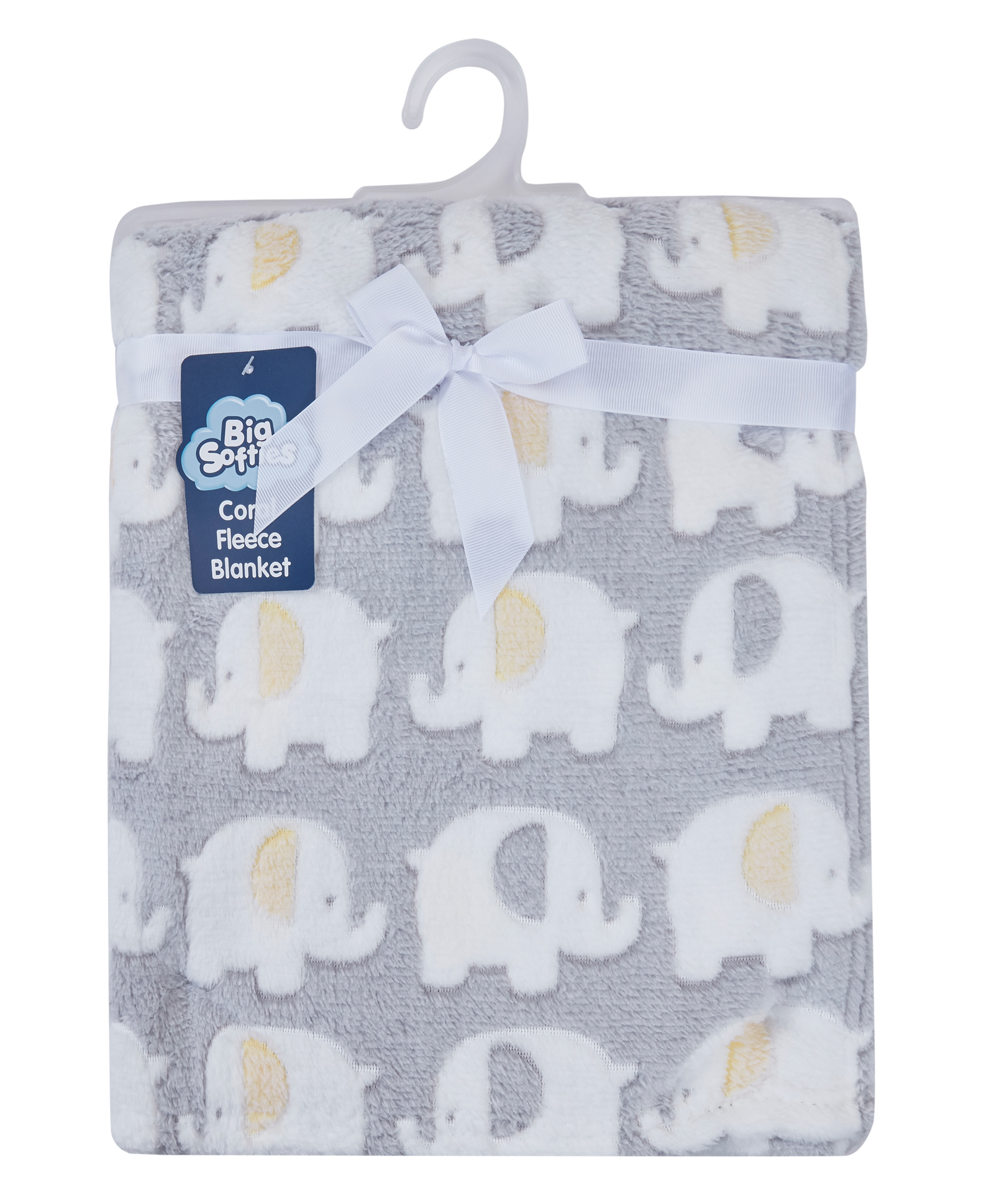 Big Softies Coral Fleece Baby Blanket-Grey| Super Soft| For Unisex 0-36 months| Design-Elephant-picture-32