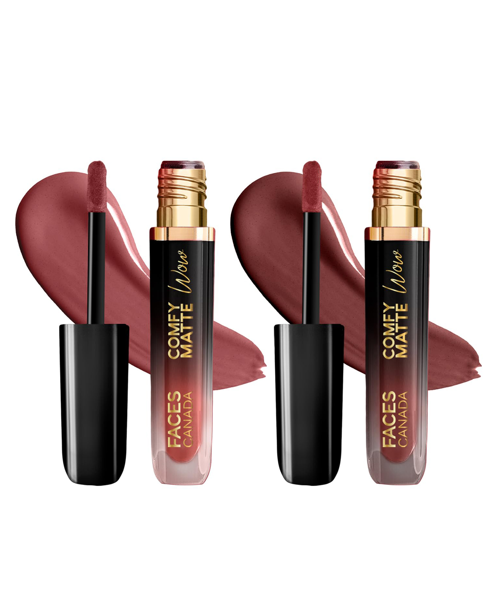 Faces Canada Comfy Matte Wow Liquid Lipstick The Latte Edit Choco Couture 01 & Cocoa Crush 07 - 7.6 ml-image-43