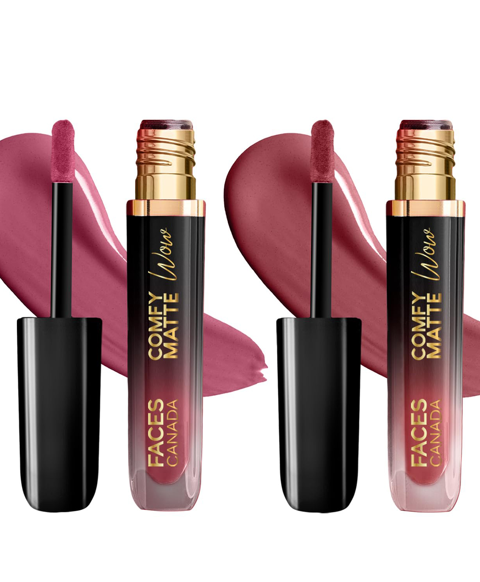 Faces Canada Comfy Matte Wow Liquid Lipstick The Soft Edit Pack of 2 - 3.8 ml-image-46