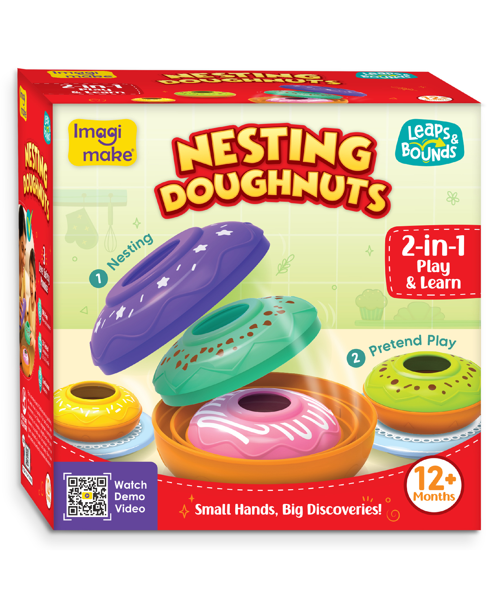 Imagimake 2 in 1 Leaps & Bounds Nesting Doughnuts - Multicolor-picture-21