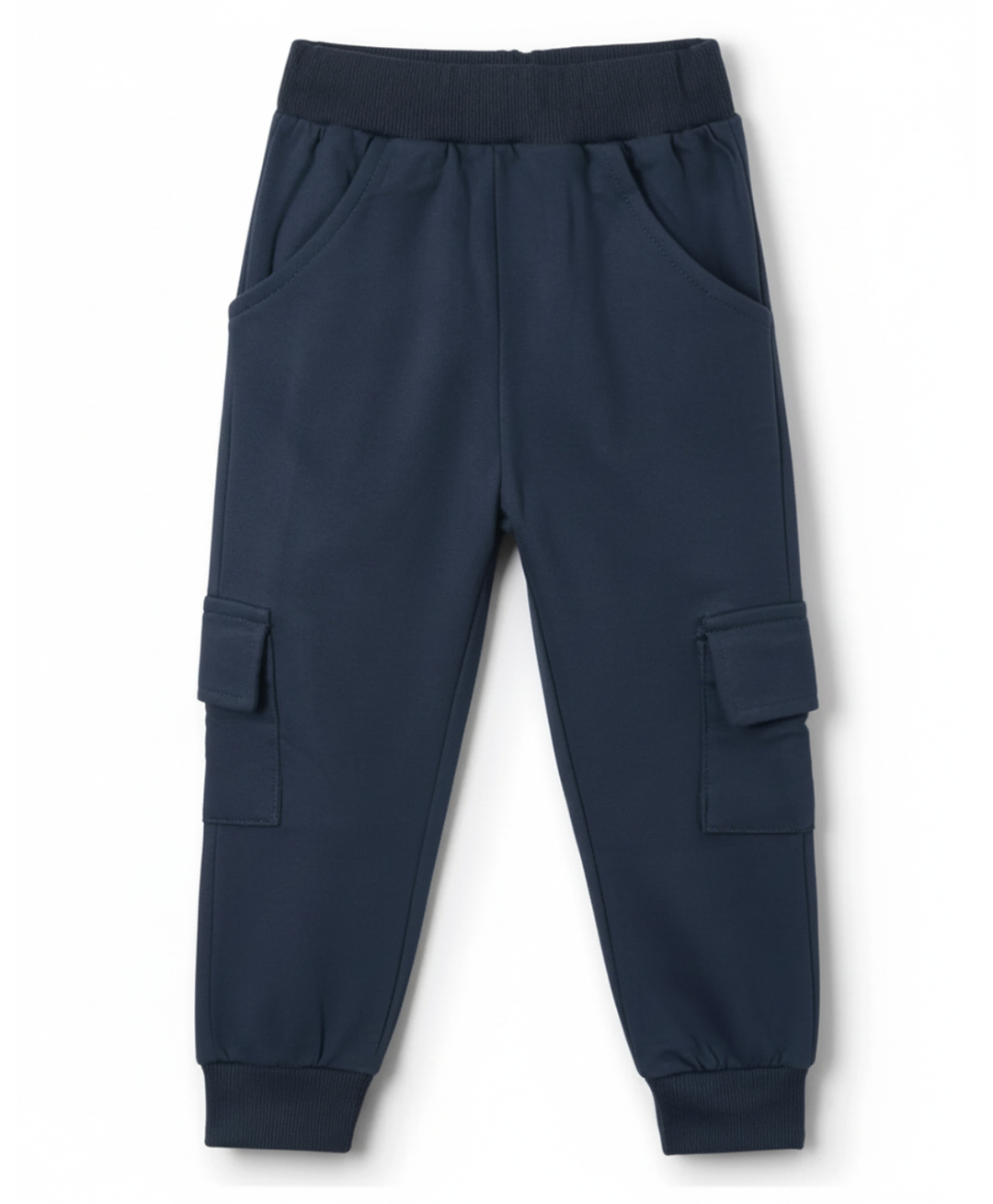 Funkrafts Looper Knit Solid Cargo Joggers - Blue-picture-14