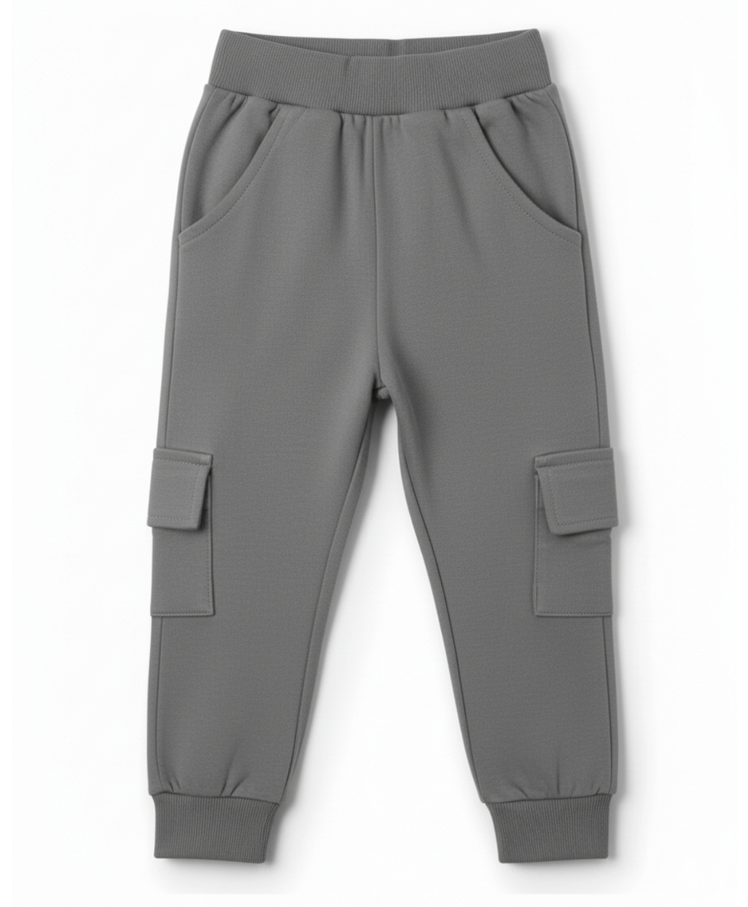 Funkrafts Looper Knit Solid Cargo Joggers - Grey-image-12