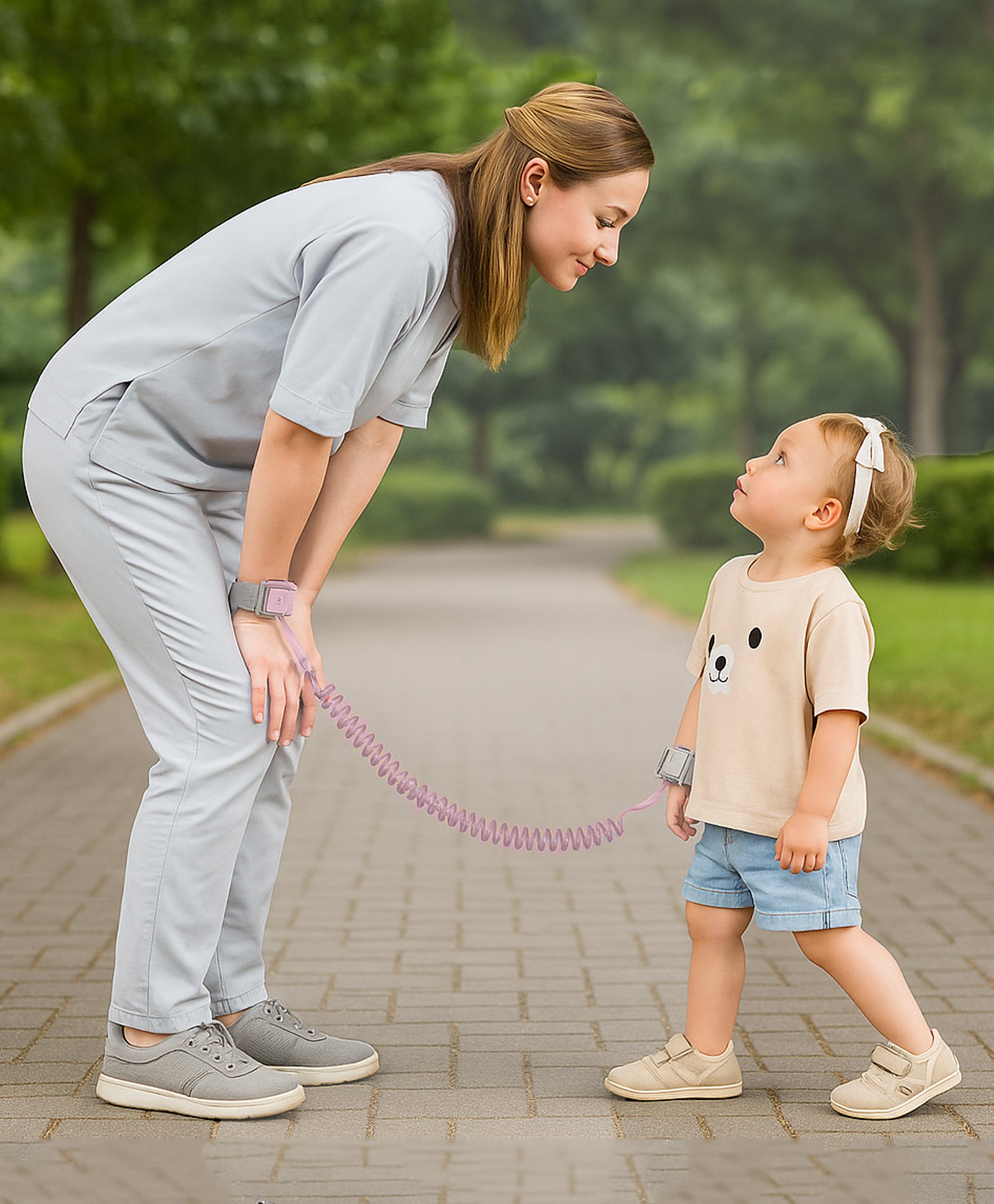 Bembika Anti-Lost Wrist Chain for Kids - Pink-picture-14