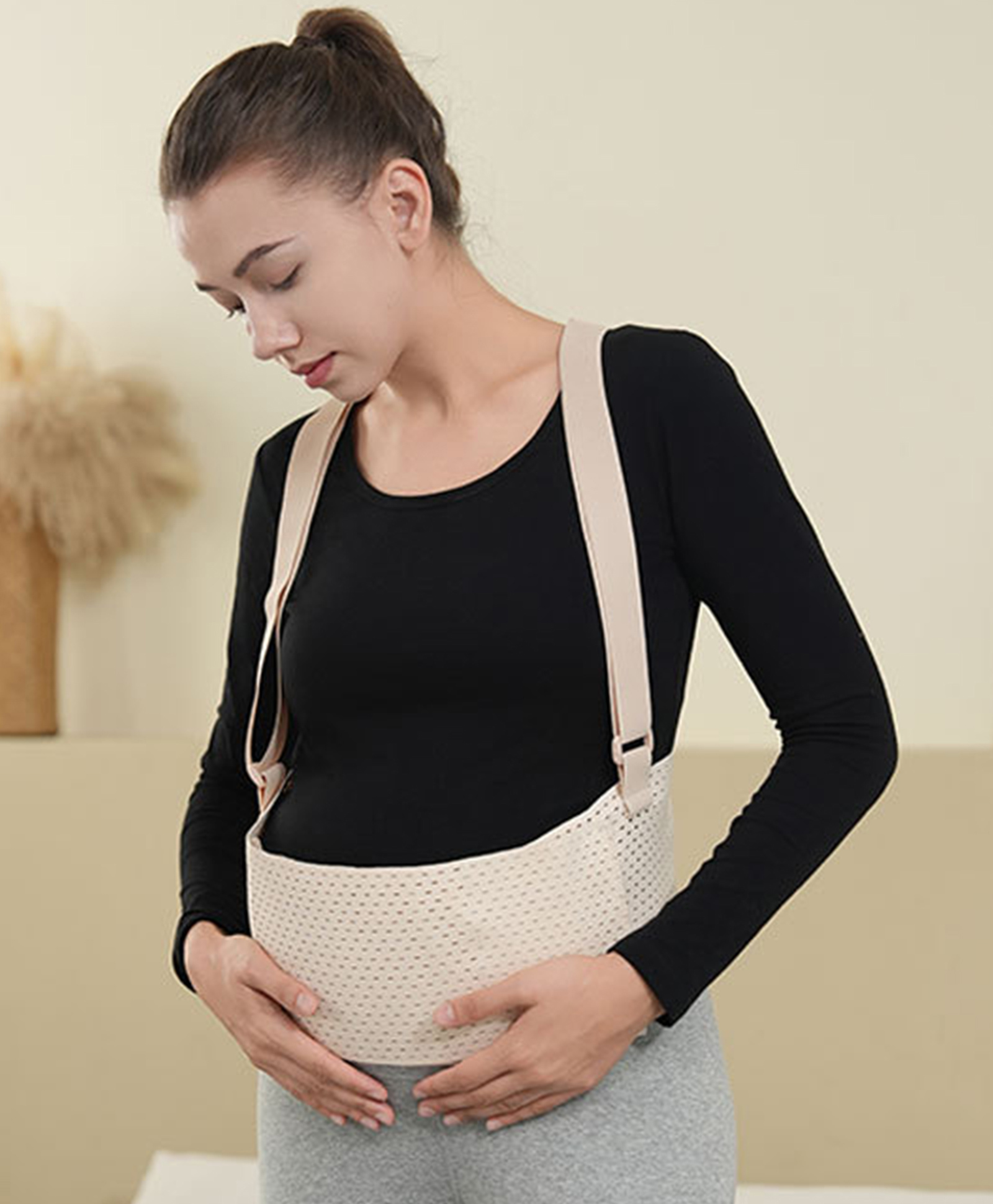 bembika Bembika3-in-1 Maternity Belly Band with Pelvic Support Band L Size - Beige-picture-13