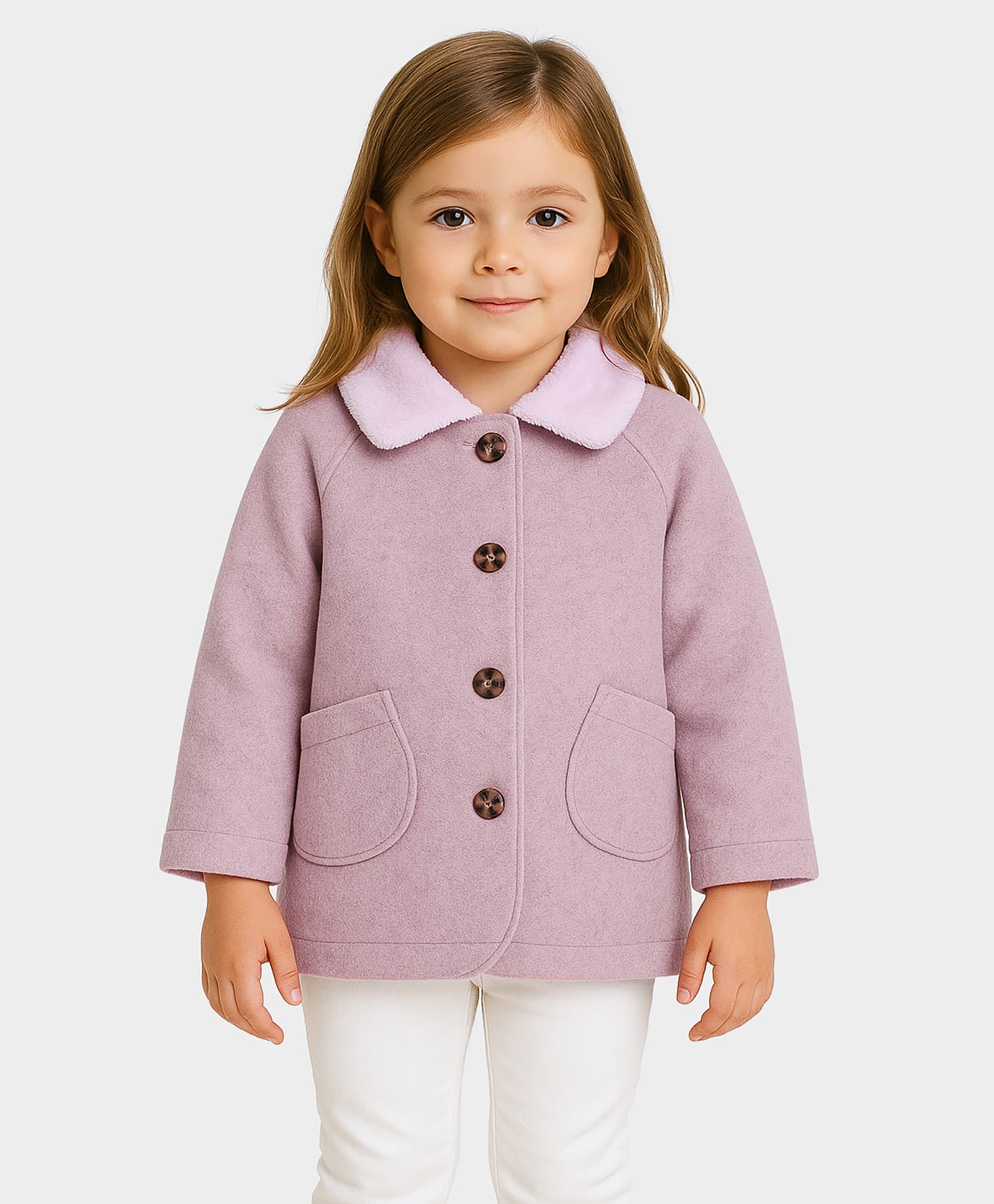 Mi Arcus Knit Full Sleeves Solid Light Winter Coat - Pink-picture-12