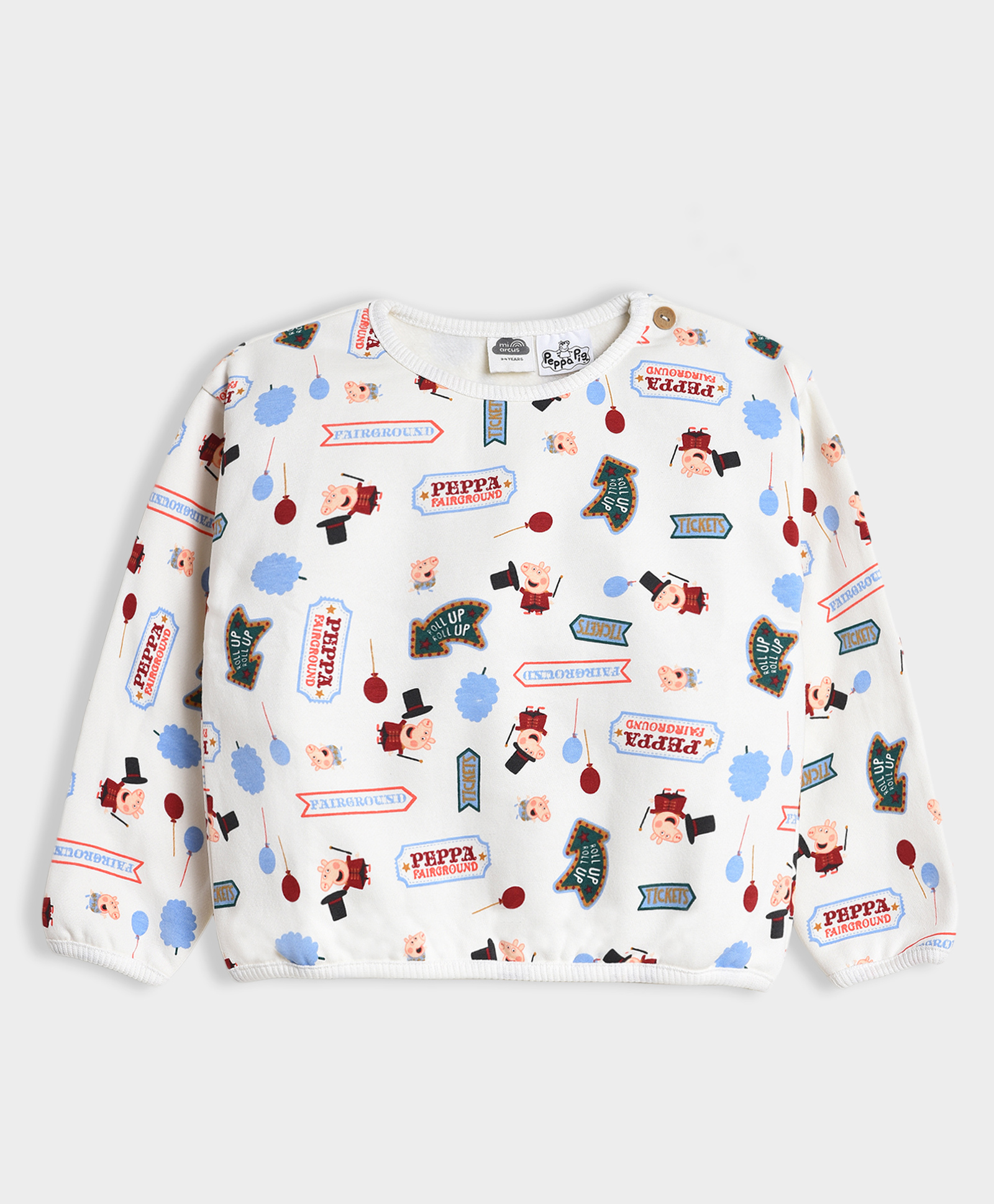 Mi Arcus Knit Peppa Pig Featuring Full Sleeves Character Printed Light Winter Sweatshirt - Multi Colour-picture-13
