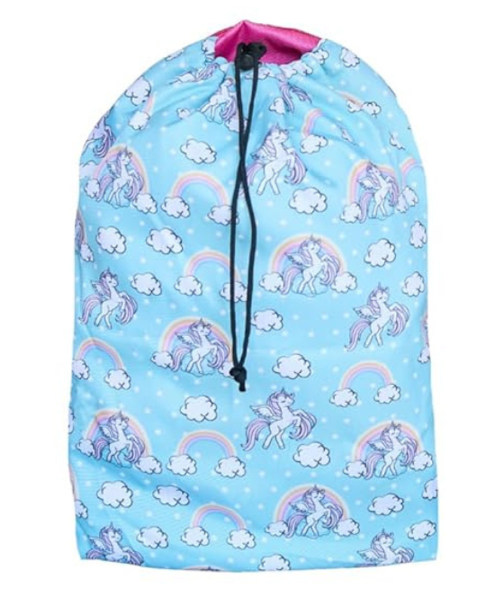 Echo Boomers Unicorn Print Backpack Sky Blue Height 15 Inch-image-4